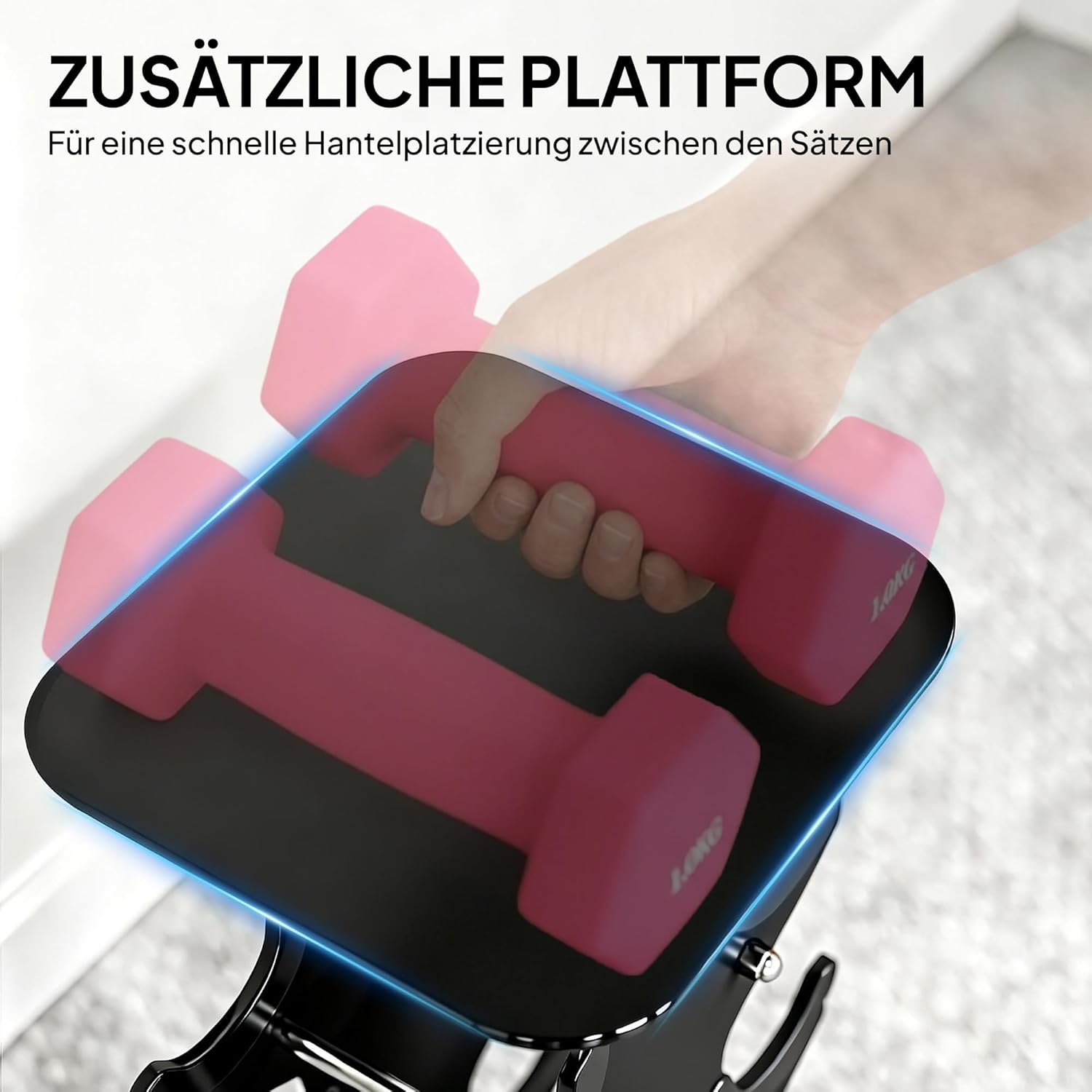 SPORTNOW Hanteln Set 4 Paar Kurzhanteln mit Aufbewahrungsständer, rutschfeste Griffe, Hexagon Hantelset Kurzhantel Set für Heimtraining, Fitnessstudio – Bild 6