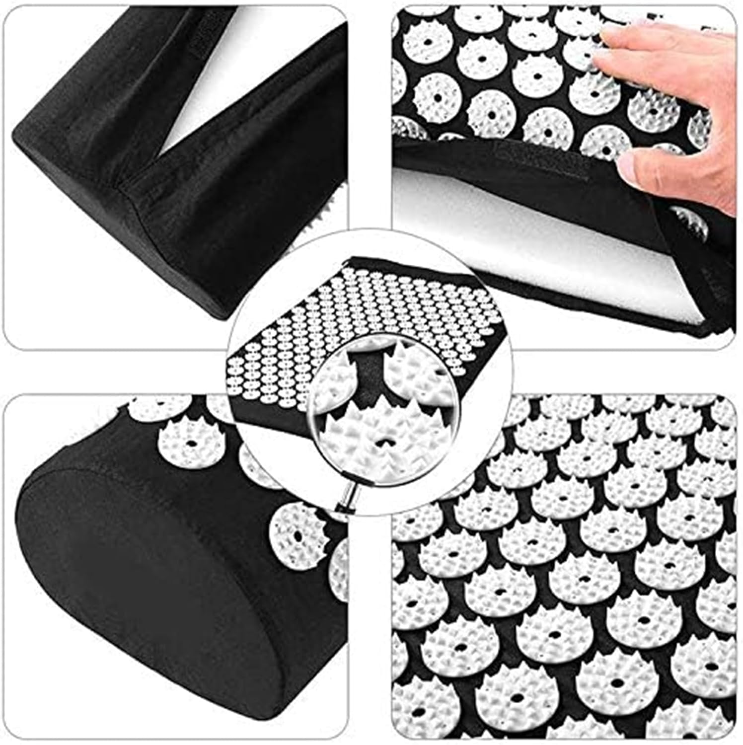 Akupressurmatten-Set, Massagematte, Akupunktur-Massagematte mit Kissenmatte, Akupressurmatte, Akupunkturmatte, Massage Original Shakit-Matte, Fakir-Matte, Nagelmatte – Bild 4
