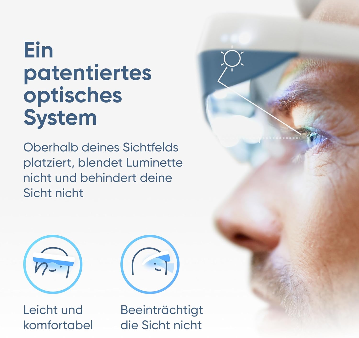 Luminette 3 Lichttherapiebrille – Tragbare Tageslichtlampe gegen Schlafprobleme, Winterdepression, Jetlag – Natürliche Sonnenlichttherapie – Über 300.000 zufriedene Benutzer – Bild 6