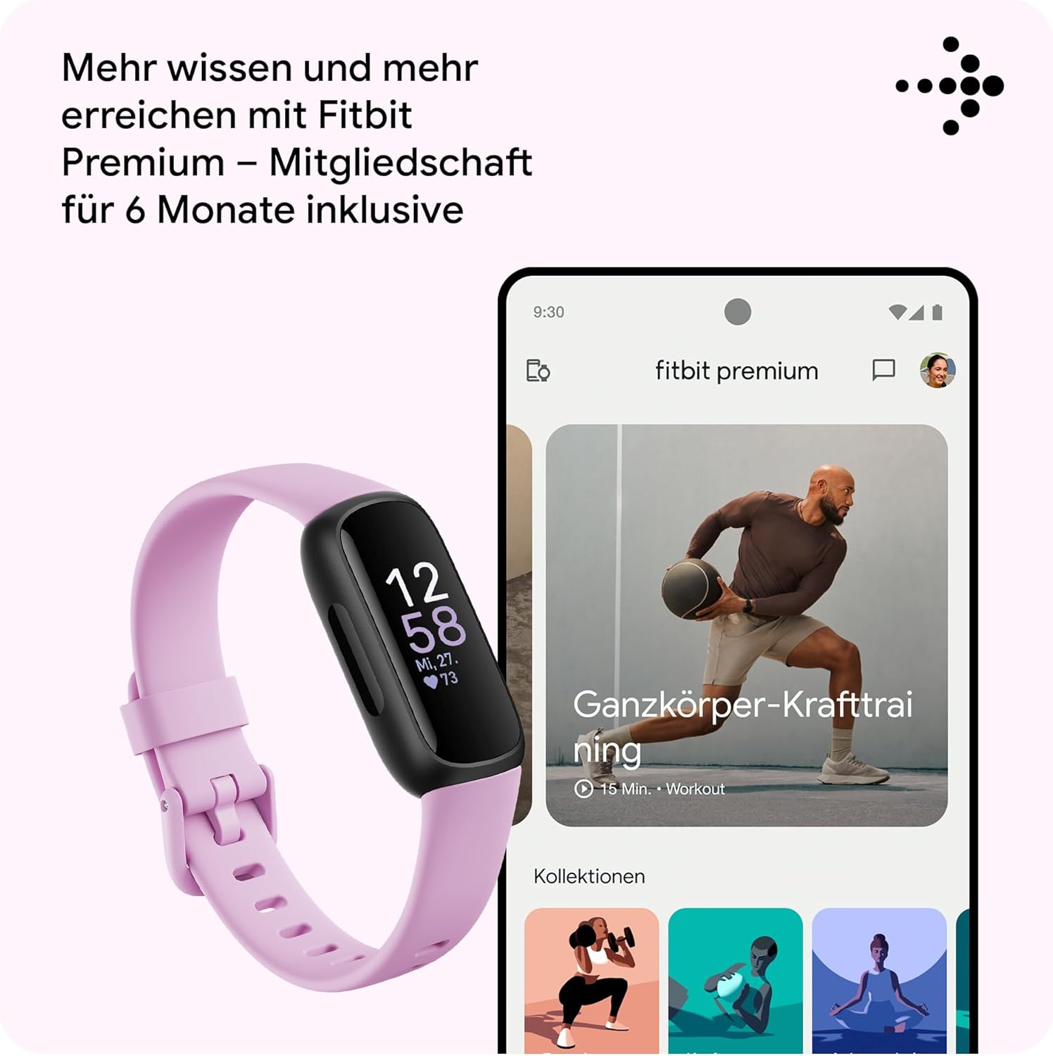 Fitbit Inspire 3 von Google, Gesundheits- und Fitness-Tracker Damen/Herren, Herzfrequenzmesser, Stressmanagement, Schlafanalyse & bis zu 10 Tage Akkulaufzeit, Fitnessuhr kompatibel mit Android/iOS – Bild 9