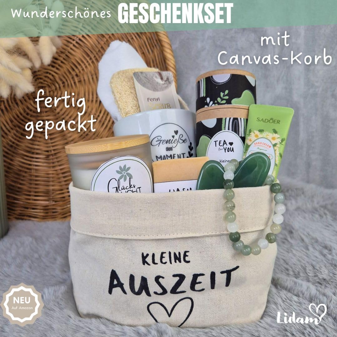 Wellness-Geschenkset für Frauen Kleine Auszeit | Wellness-Geschenkkorb Frau | Geschenk in Geschenktüte | Geschenke für Freundin | Geburtstagsgeschenk für Frauen | Entspannungsgeschenk – Bild 2