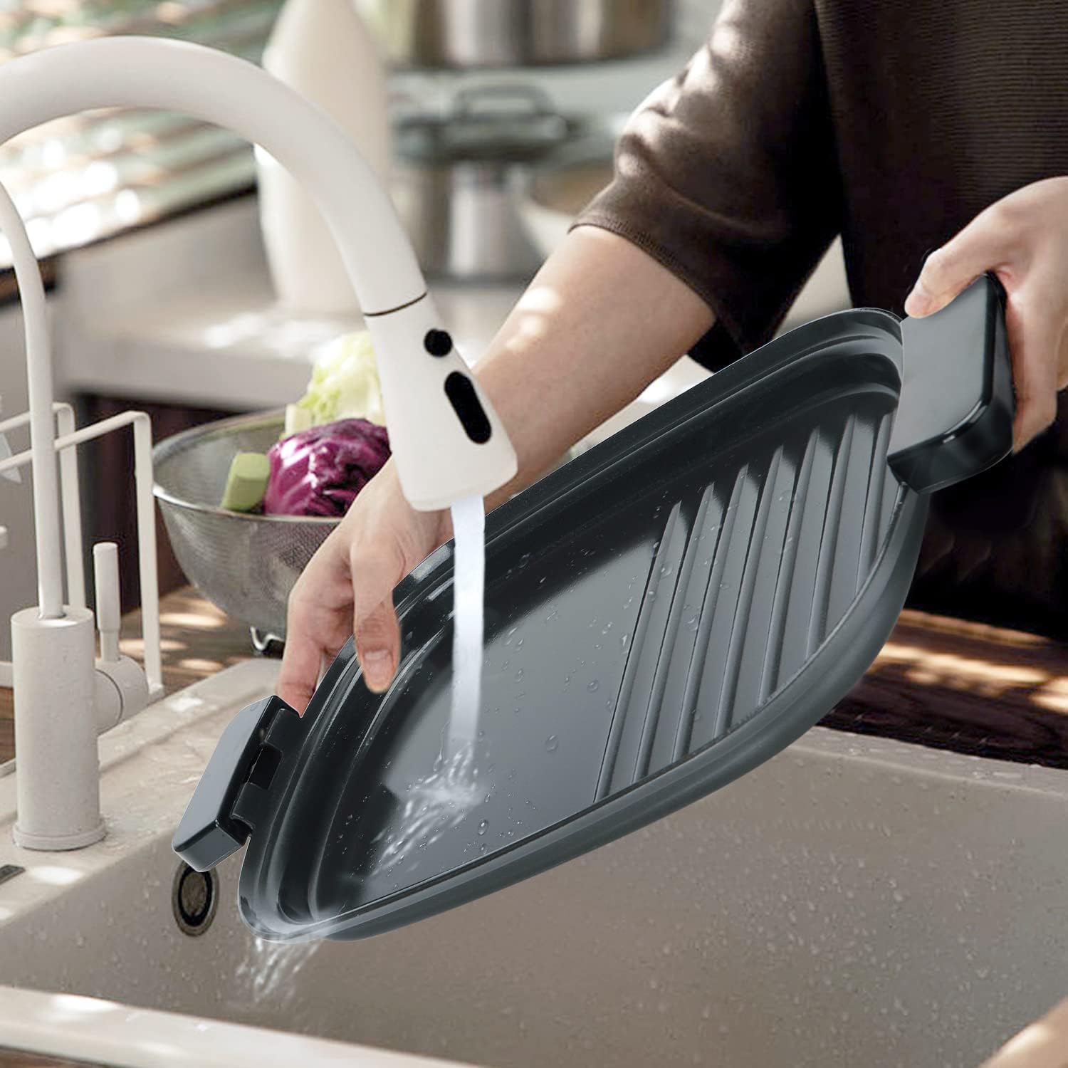 Taylor Swoden Arthur Dampfgarer mit Timer, Ultrakompakter Dampfgarer mit 3 Schlitzen, BPA-frei, programmierbar, voreingestellte Programme, Warmhaltefunktion, 6 l, 1250 W – Bild 8