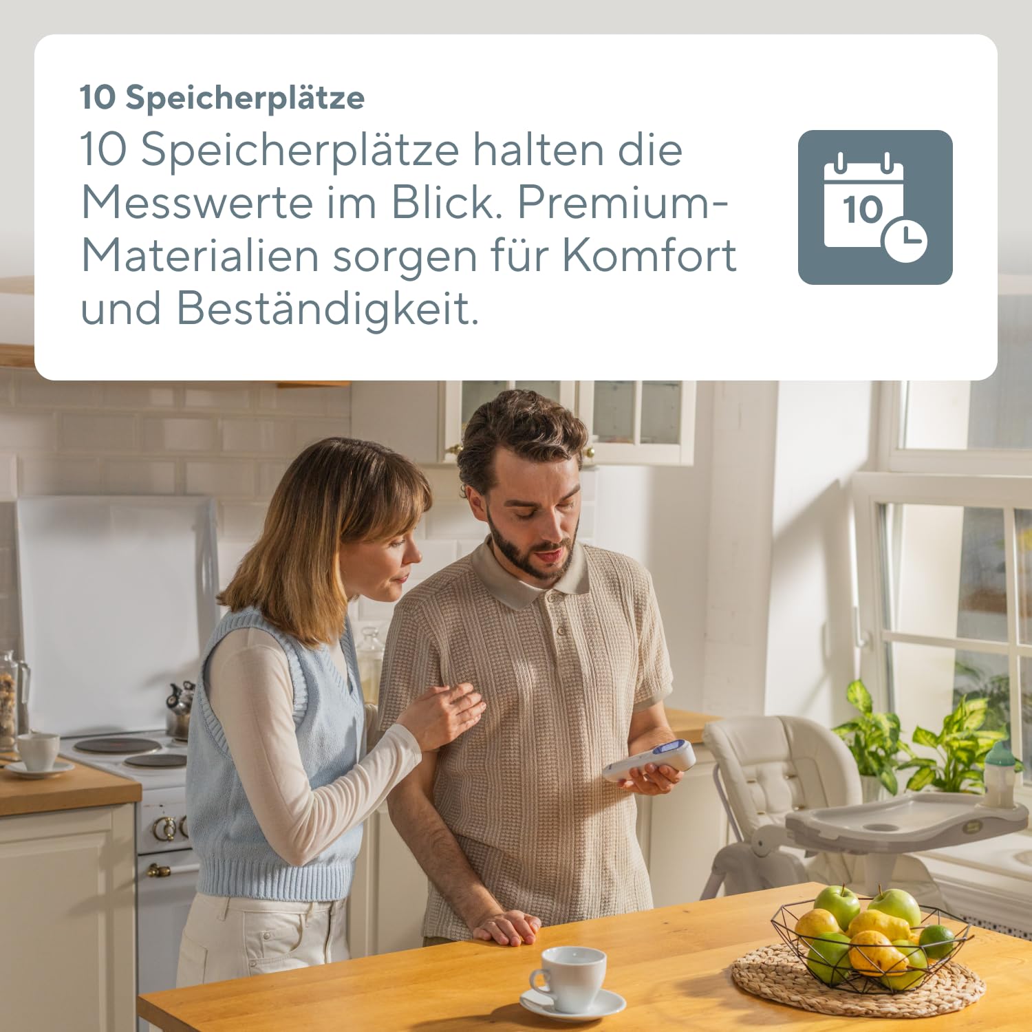 B.Well Schweizer berührungsloses Infrarot-Thermometer TH-7000, 3-in-1-Temperaturmessgerät für Körper, Wasser, Luft und Oberflächen von 0-100 °C, mit Distanzsensor und Nachtmodus, Schweizer Qualität – Bild 5