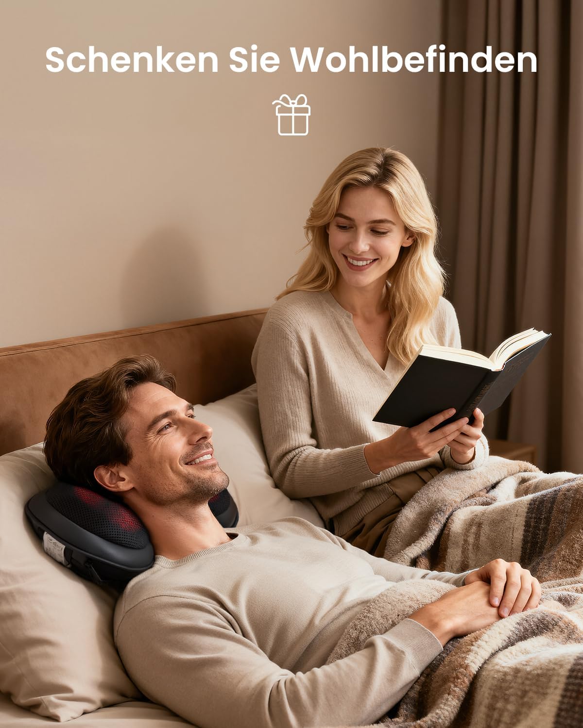 RENPHO Shiatsu-Massagegerät, Massagekissen mit Wärmefunktion, Rückenmassagegerät mit 3 Geschwindigkeiten, 4D-Nackenmassagegerät mit Tiefenknetmassage, Geschenke für Frauen, Männer – Bild 7