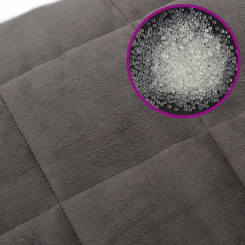 vidaXL Gewichtsdecke 200 x 200 cm, 9 kg, Grau, Baumwolloptik, gesteppt & atmungsaktiv, hypoallergen, für Super-King-Size-Betten, beruhigende Decke gegen Stress & Angst – Bild 6