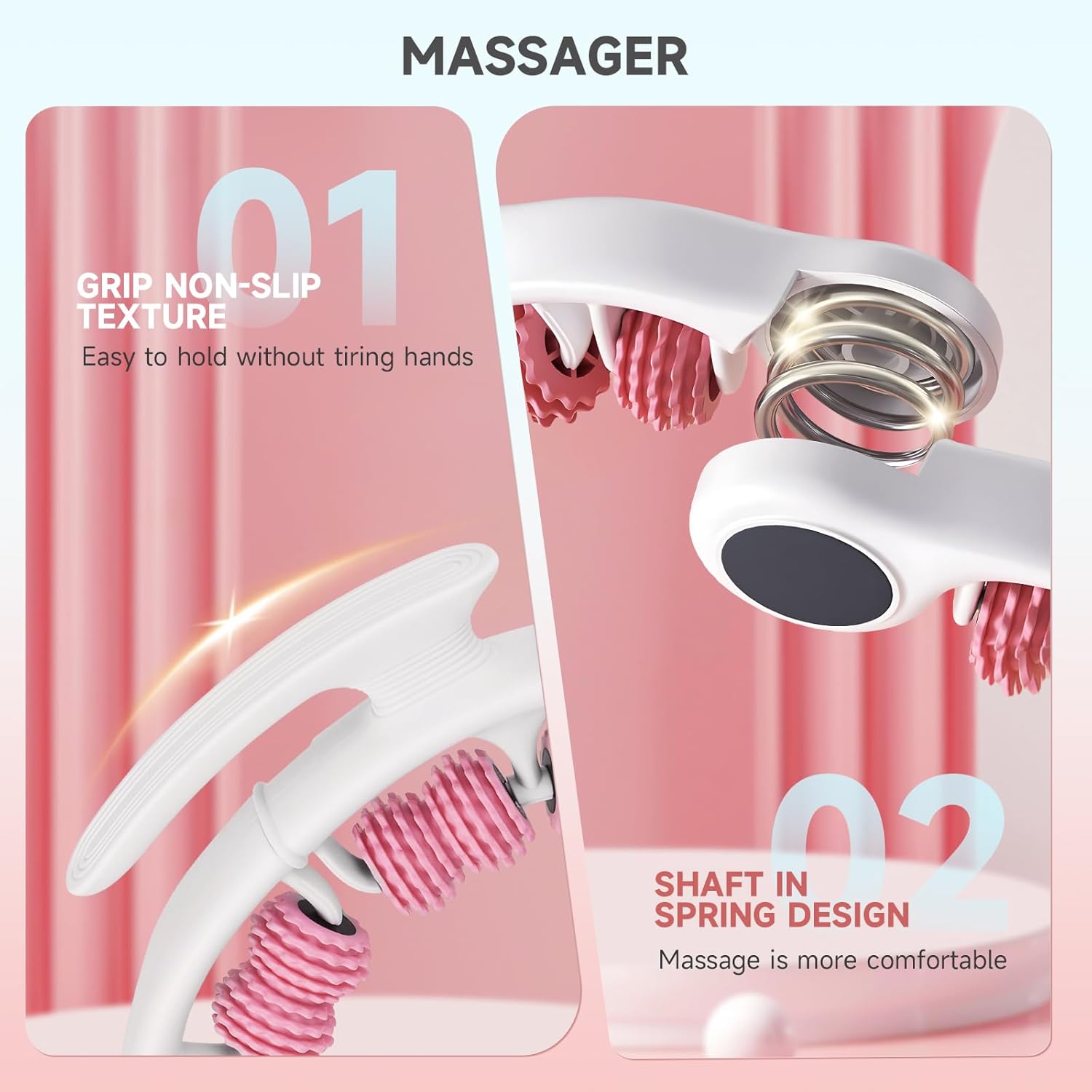 Lymphdrainagegerät, Cellulite-Massagegerät für Muskelschmerzen und Schmerzen, Linderung, 360°-Abdeckung, Massagerolle für Beine, abnehmbar, Arme – Bild 5