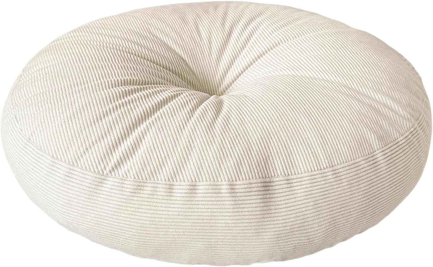 LOVIVER Rundes Bodenkissen, Bodenkissen, Sitzkissen, großes Meditationskissen für Schlafzimmer, Tatami para Wohnzimmer, Espacios Interiores, Beige