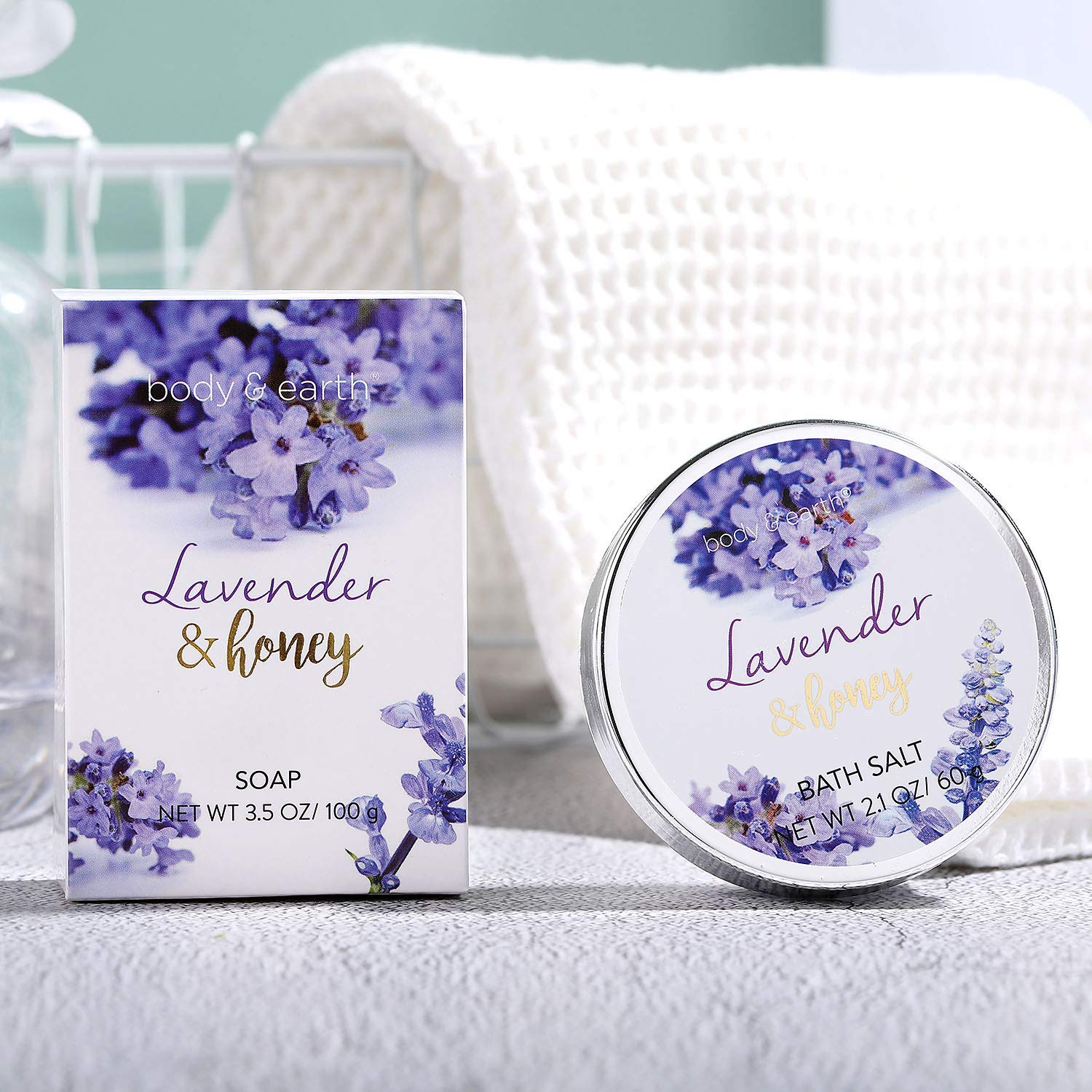 Bade-Geschenkset 8-teilig, Lavendel-Geschenkkorb, Wellness-Set für Frauen, Pflegeset mit Deko-Badewanne, Geburtstagsgeschenk, Geschenk für Frauen, Mama – Bild 5