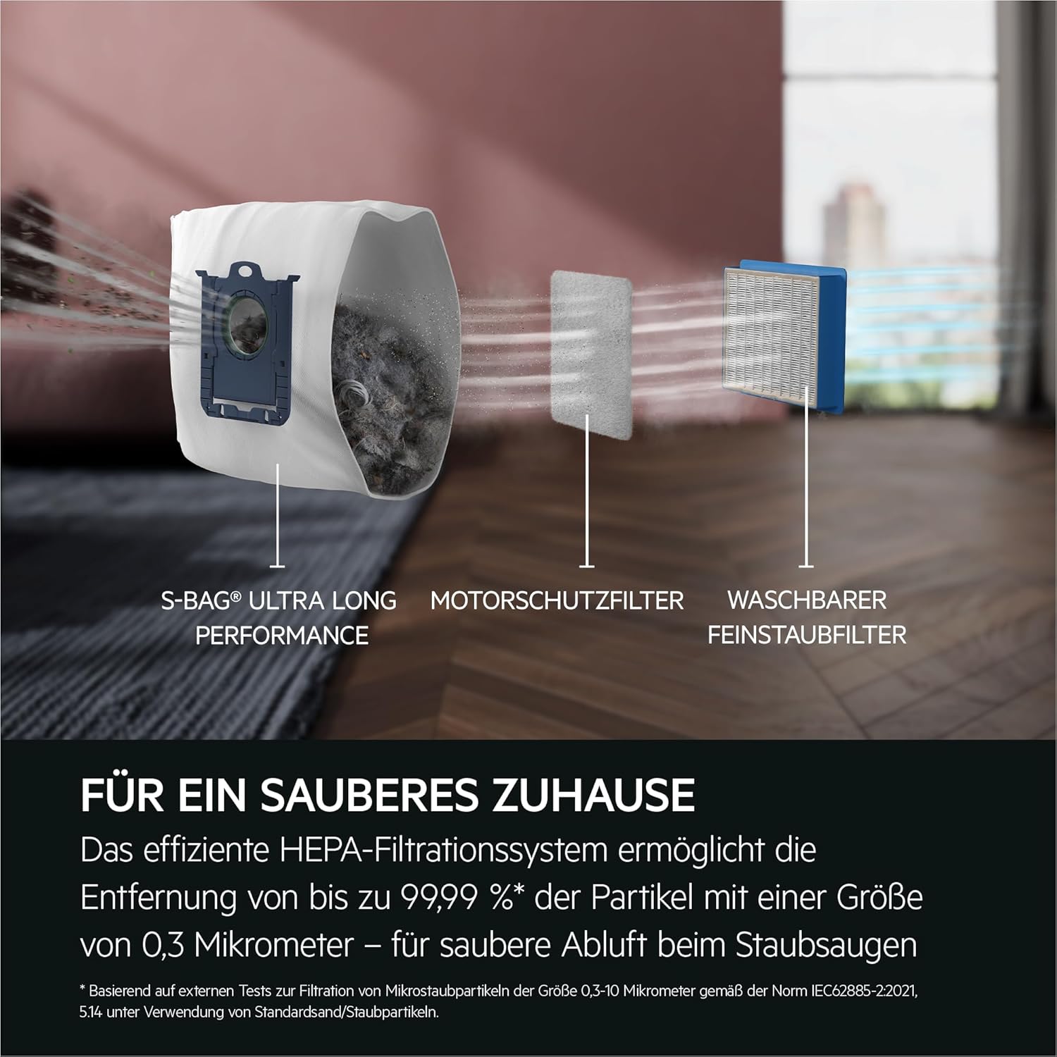 AEG Ultimate 8000 Staubsauger mit Beutel, Testsieger der Stiftung Warentest, hohe Saugleistung, Auto-Modus, alle Böden, 48 % recycelter Kunststoff, 3-in-1-Düse, HEPA-Filtration, 12 m, LED-Licht, AB81U1SW – Bild 10
