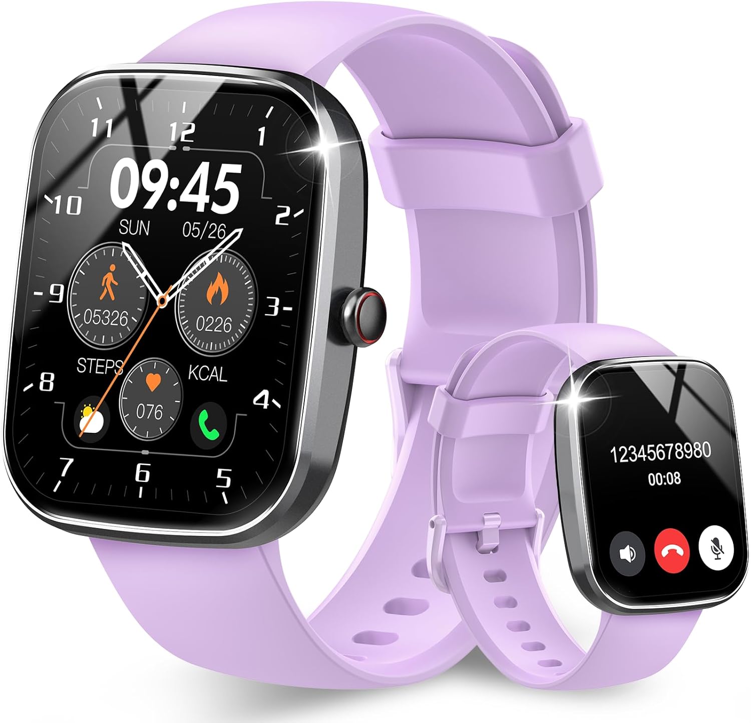 Csasan Smartwatch Damen Herren 1,91 Zoll HD Touchscreen Smartwatch mit Telefonfunktion, 112+ Sportmodi Sportuhr, IP68 wasserdichte Fitnessuhr, mit Schrittzähler, Herzfrequenzmesser/Schlafmonitor