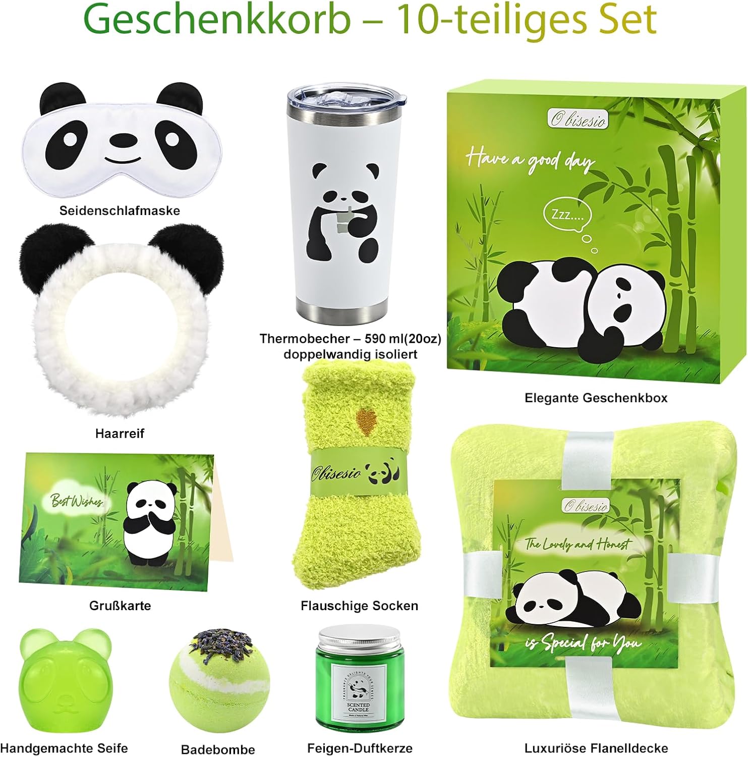 Geburtstagsgeschenke für Frauen, Geburtstagsgeschenkkörbe, Wellness-Geschenksets, Selbstpflegesets mit Decken, Duftkerzen und Tassen, Panda-Geschenksets und besondere Genesungsgeschenke für Frauen – Bild 7