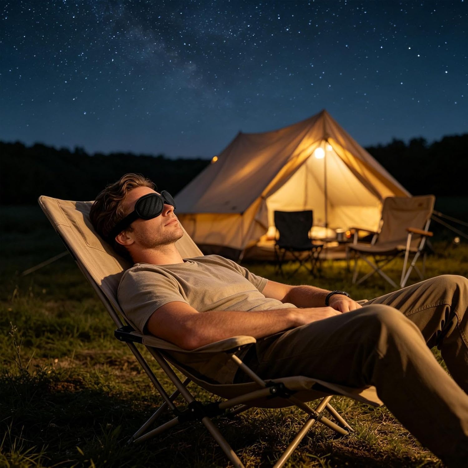 Schlafmaske | Augenwaschbar und bequem | Schlafmaske gegen Licht für die Augen – für Schlafzimmer Wohnung Reise Schlafsaal lange Reisen Männer Erwachsene ältere Menschen Frauen – Bild 2