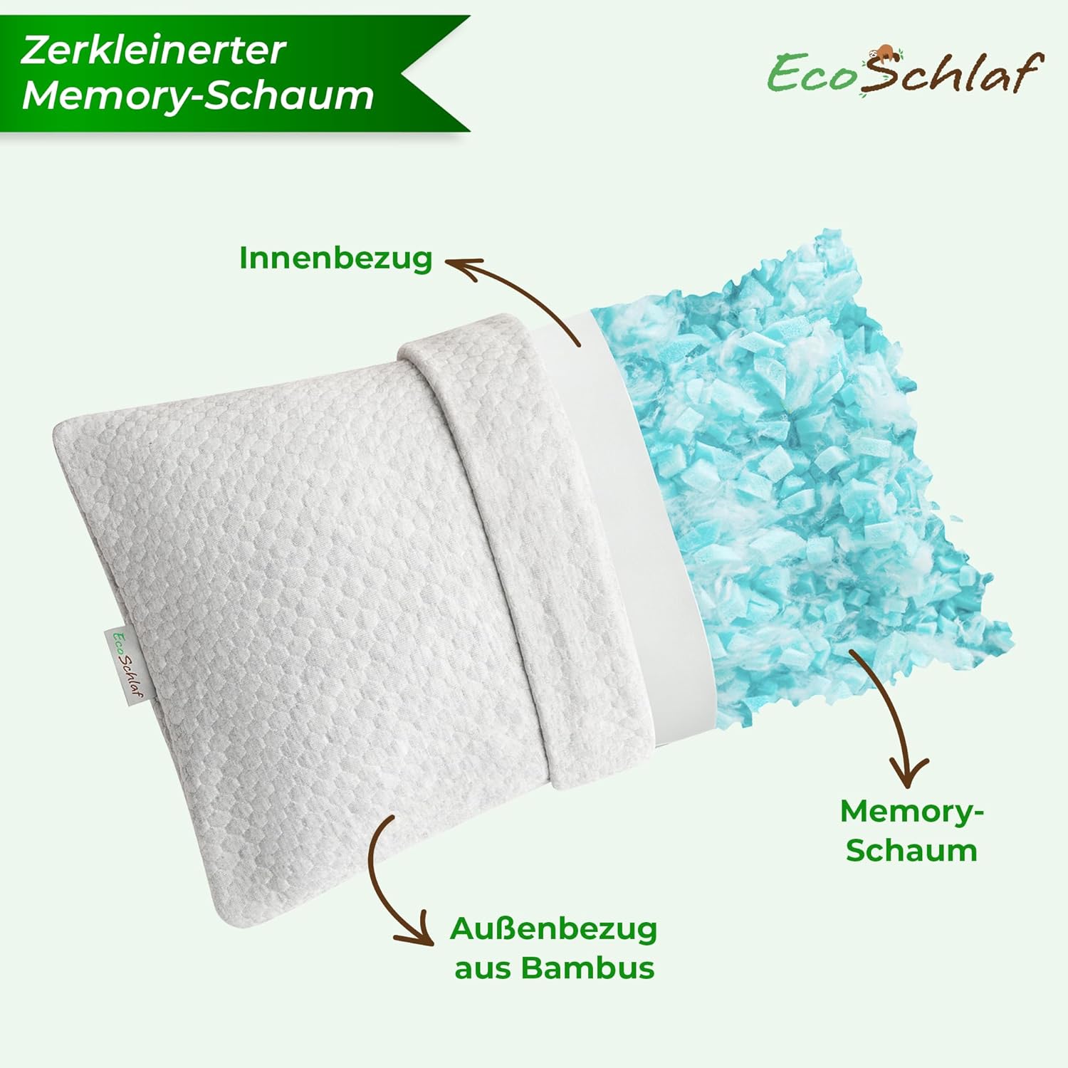 TravelBuddy Reisekissen – kleines Nackenkissen für Flugzeug, Camping, Auto, Bus, Zug – verstellbares Memory-Schaum-Reisekissen – ergonomisches Kissen für Outdoor & Reisen (grau) – Bild 3