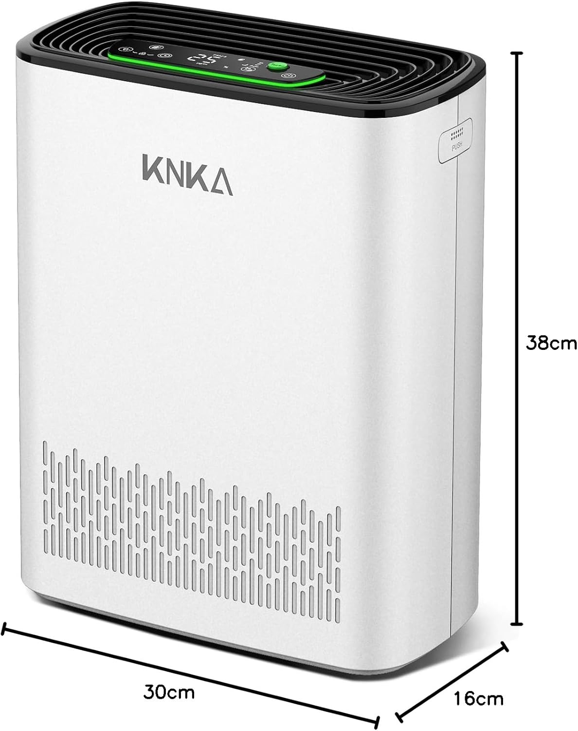 KNKA Luftreiniger, Luftreiniger, HEPA-Filter, CADR 300 m³/h, für Räume bis zu 80 m², entfernt 99,97 % Staub, Pollen und Gerüche, mit intelligentem Sensor, Auto- und Schlafmodus, ideal für Raucher und Haustiere (APH3000) – Bild 9