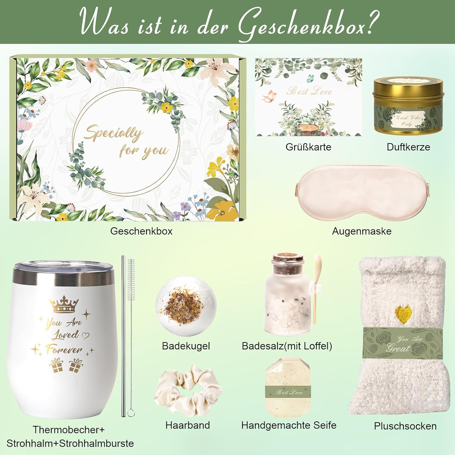 Kernovo Geschenke für Frauen, Geburtstagsgeschenkset, Entspannungsgeschenkset für Mama, Schwester, Frau, Freundin, Oma, Wellness-Geschenke für Frauen, Geburtstag, Valentinstag, Muttertag – Bild 2