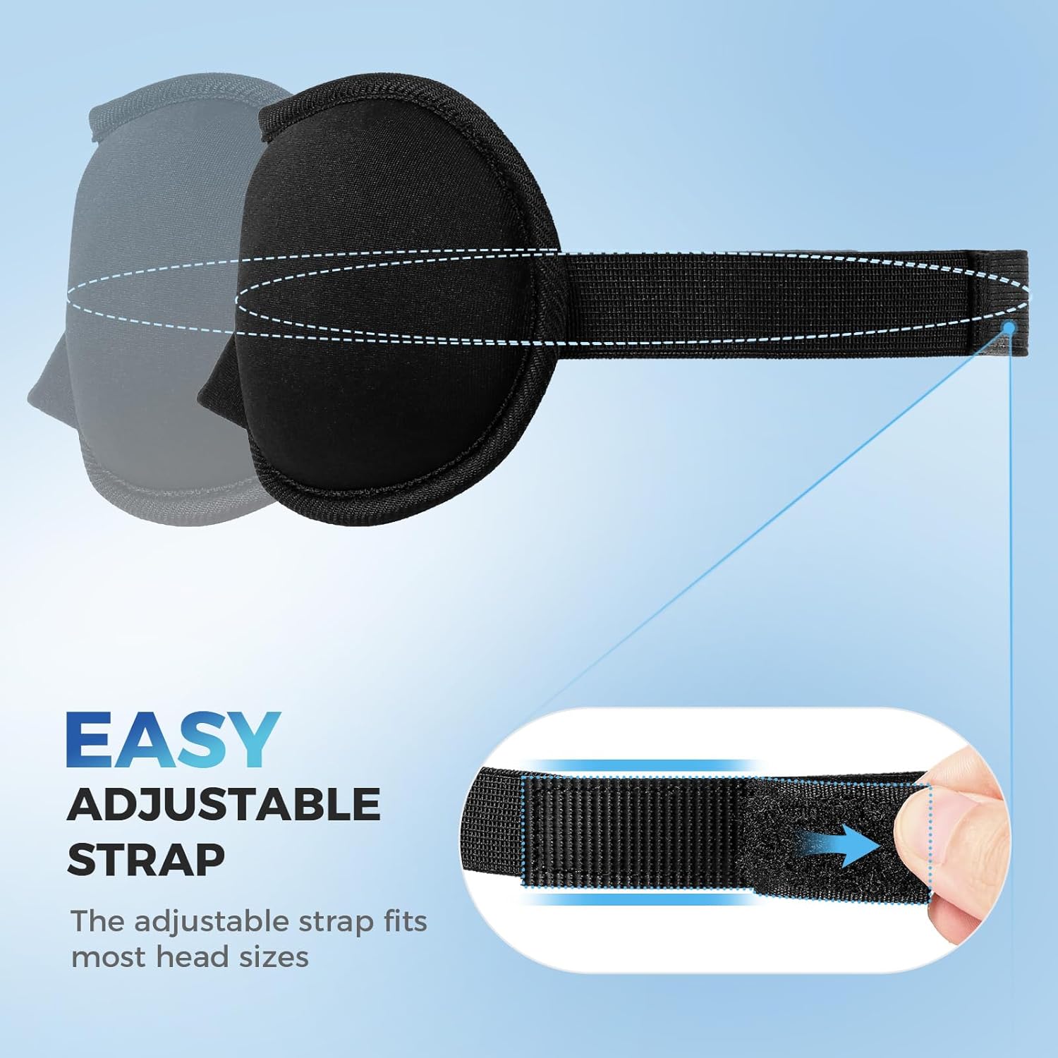 Brencco Schlafmaske für Herren Frauen – 2er-Pack Lichtblockierende, bequeme & ergonomische Augenmaske mit verstellbarem Gummiband für Reise, Flugzeug, Yoga, Nickerchen – Bild 5