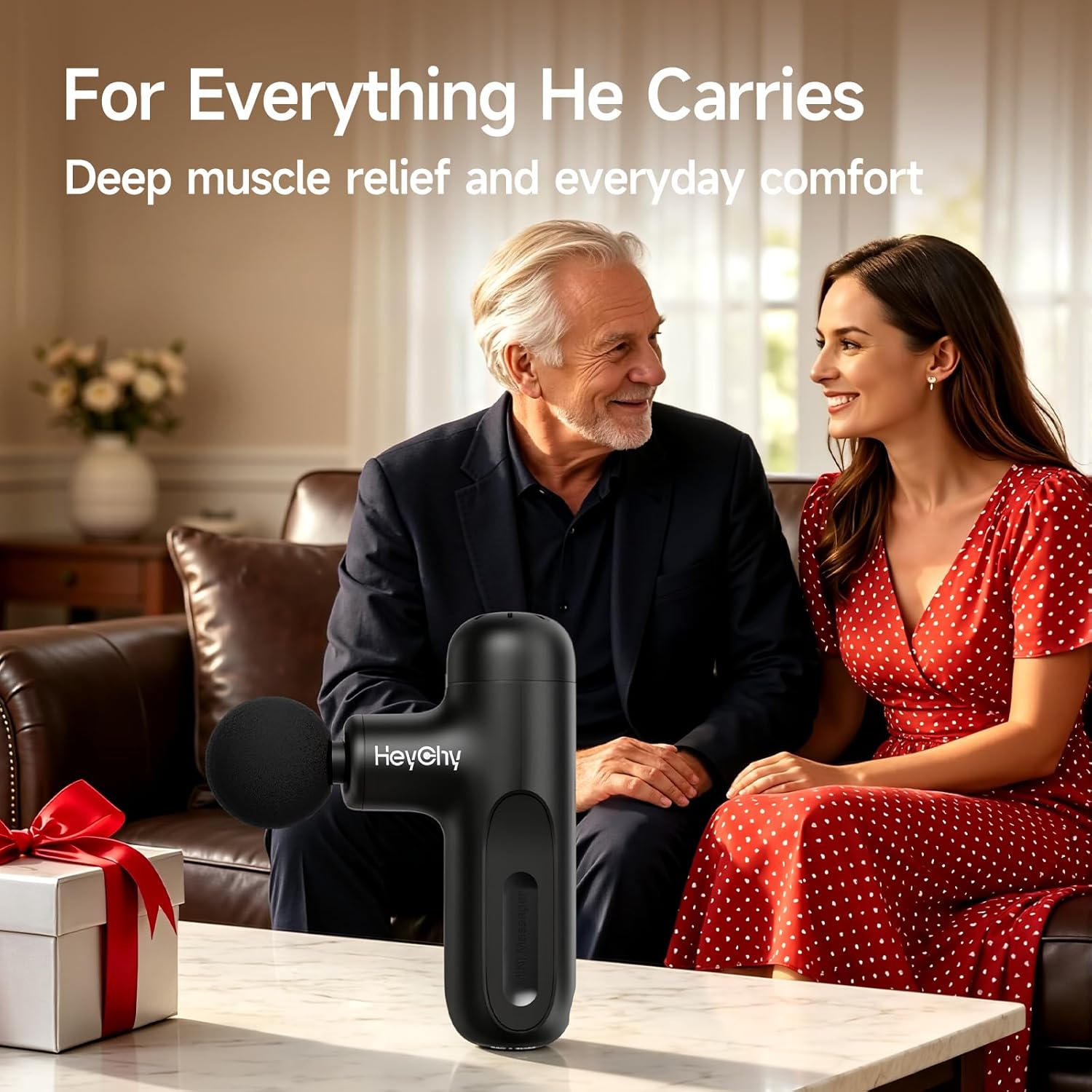 Super Mini Massage Gun Deep Tissue, Handmassagegerät mit 4 Aufsätzen, leise und reisetauglich, ideal zur Linderung von Rücken- und Muskelschmerzen für Zuhause, Fitnessstudio und Büro (Schwarz) – Bild 9