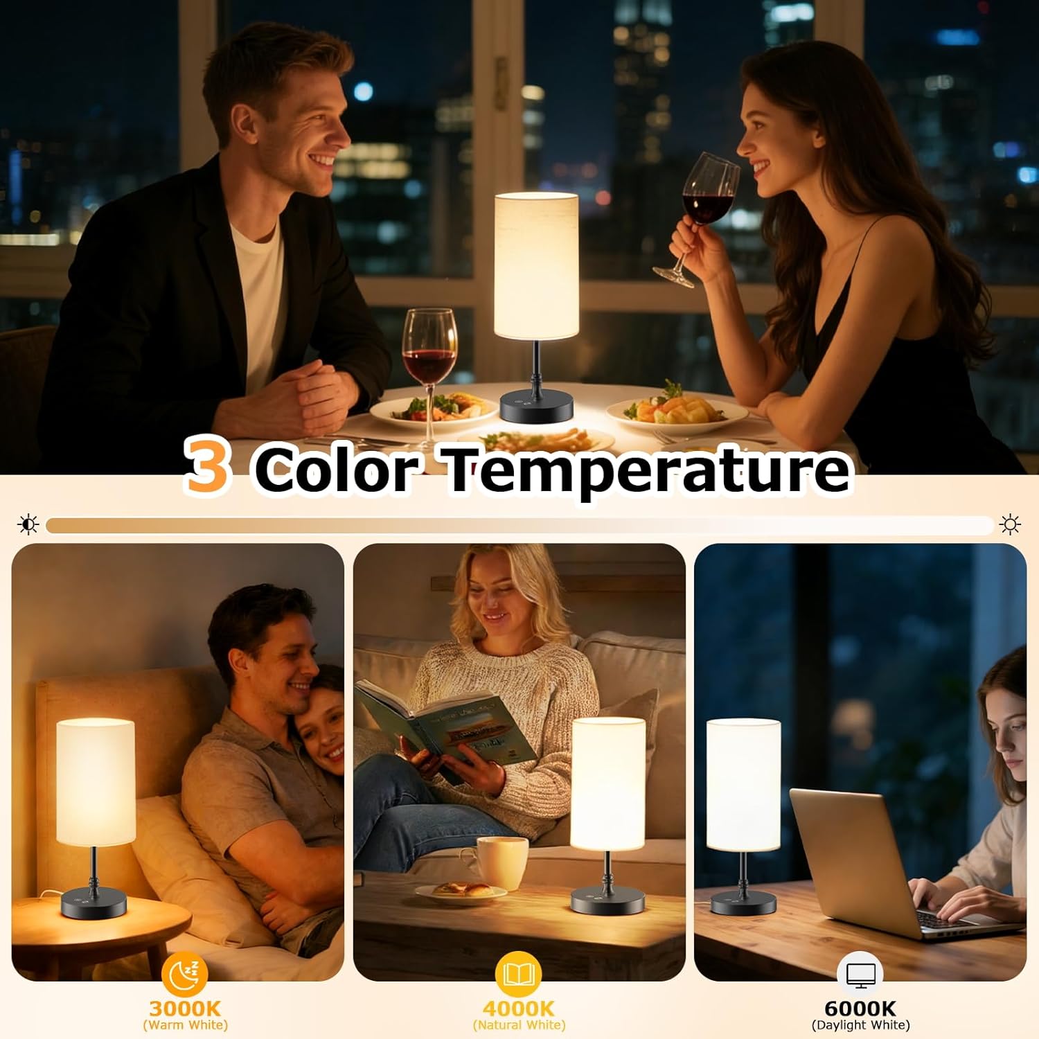 12000 Lux Tageslichtlampe mit Fernbedienung, CRI95 Vollspektrumlampe, dimmbar mit Timer & Speicher, UV-frei, 360° Rundumlicht, Lichttherapielampe für Zuhause & Büro, Energieklasse D, Schwarz – Bild 5