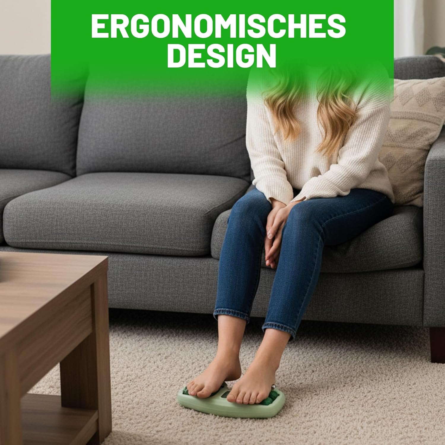 Fußmassageroller, grüner therapeutischer Faszienroller für Fußmassage, Fersensporn-Massagegerät und Faszienrollerfuß, ideal für Fußpflege und Entspannung – Bild 5