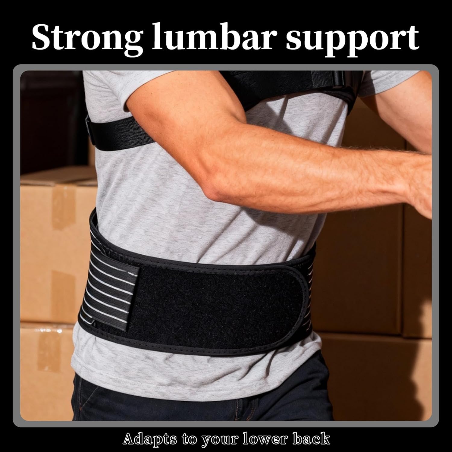 Rückenbandage, Gürtel Herren Rücken Ortho-Gürtel Damen Rückenstützgürtel Rückenschmerzen Unterstützung Rückenschmerzen Atmungsaktiver Gürtel Lenden-Ortho-Bandage Beckengürtel für Rücken gerade (XL) – Bild 5