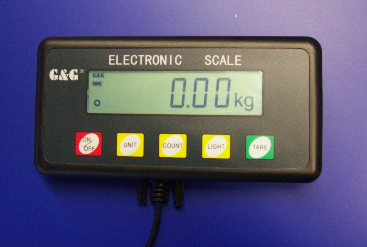 150 kg / 50 G Parcel PSB150 Industrie, robust 40 × 40 CM, Wiegefläche aus Aluminiumguss / Batteriebetrieben G & G – Bild 3