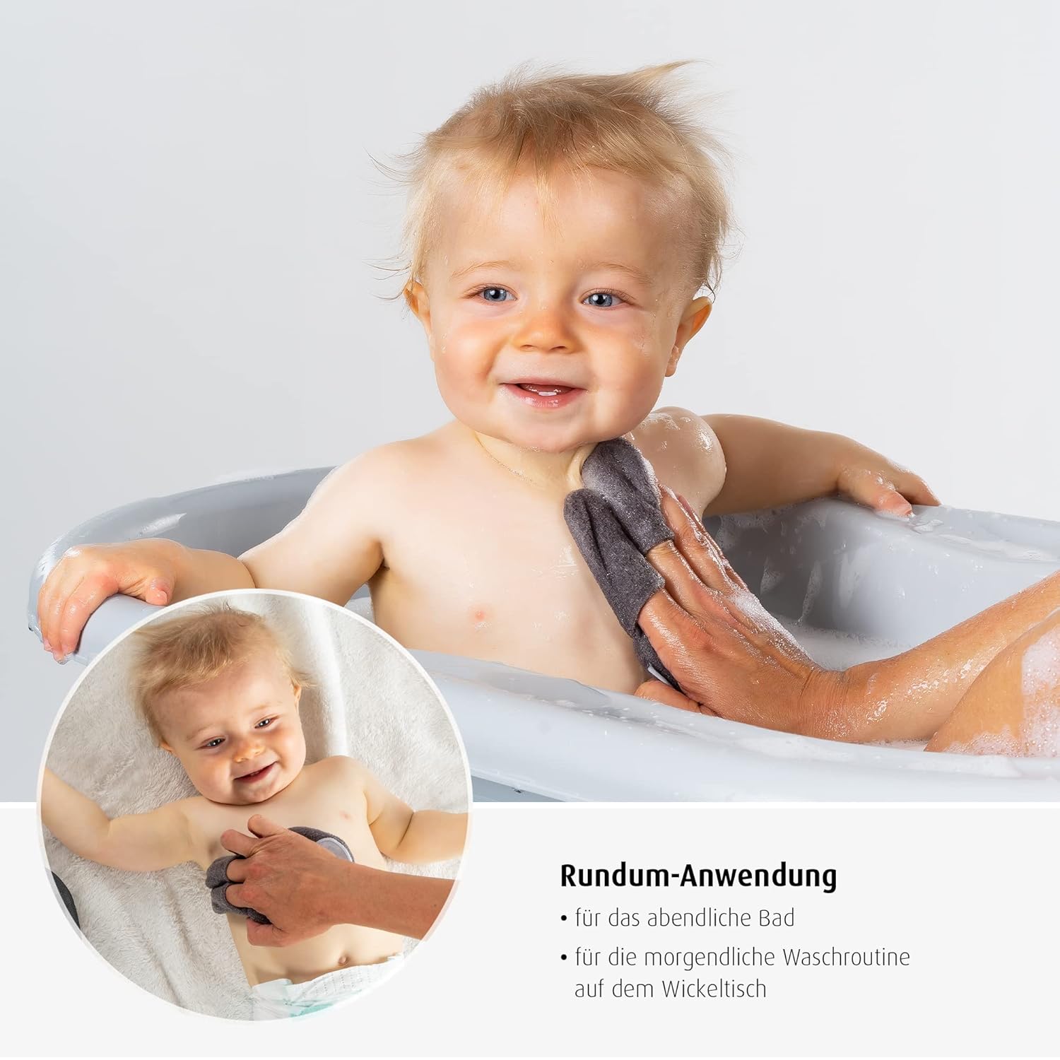 reer BabyCare Waschpad, sanfte Reinigung für Babys bis in die Hautfalten, ideal für Babys und Kinder – Bild 5
