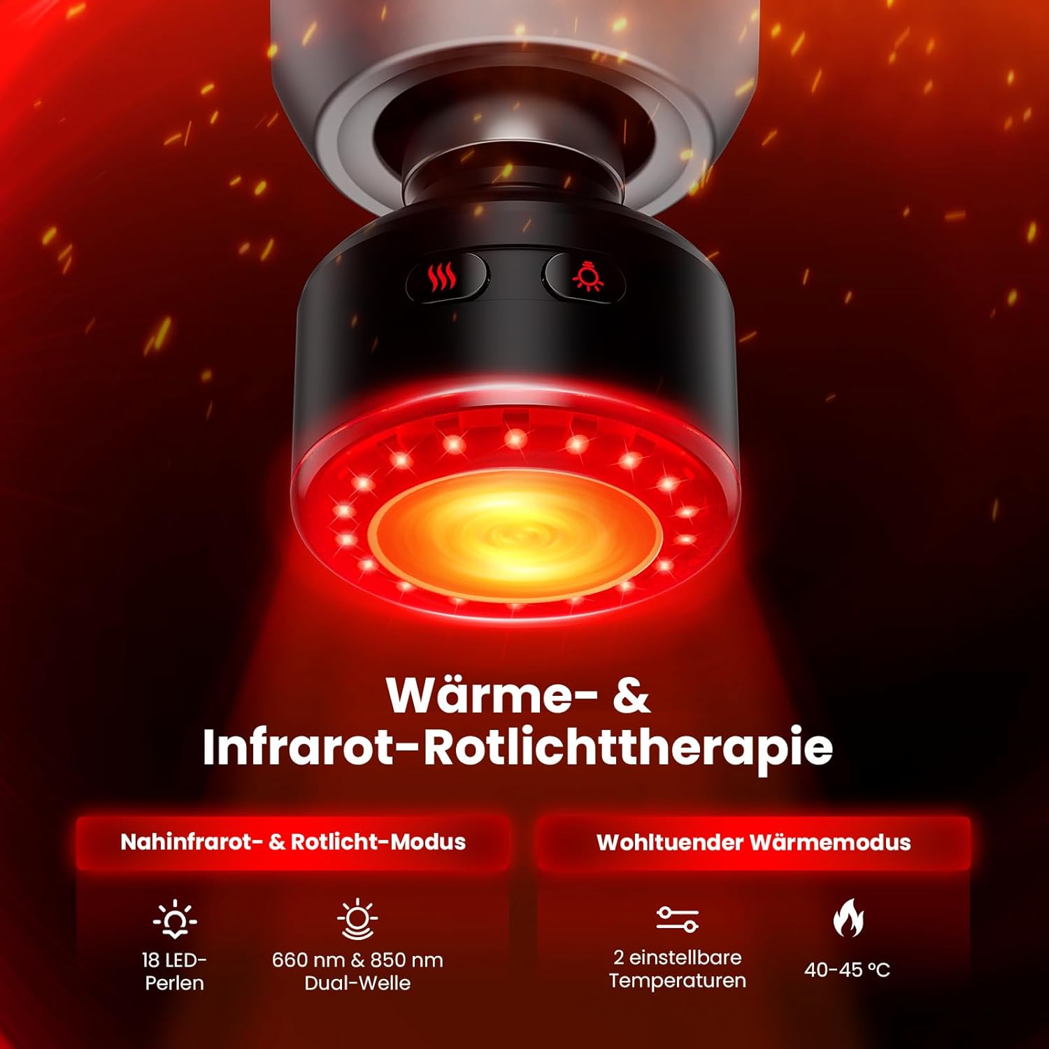 BOB AND BRAD C2 Ultra Massagepistole mit Wärmefunktion und Rotlichttherapie, tragbare Massage-Massagepistole, Muskelmassagepistole für Zuhause, Fitnessstudio, Erholung und Schmerzlinderung – Bild 3