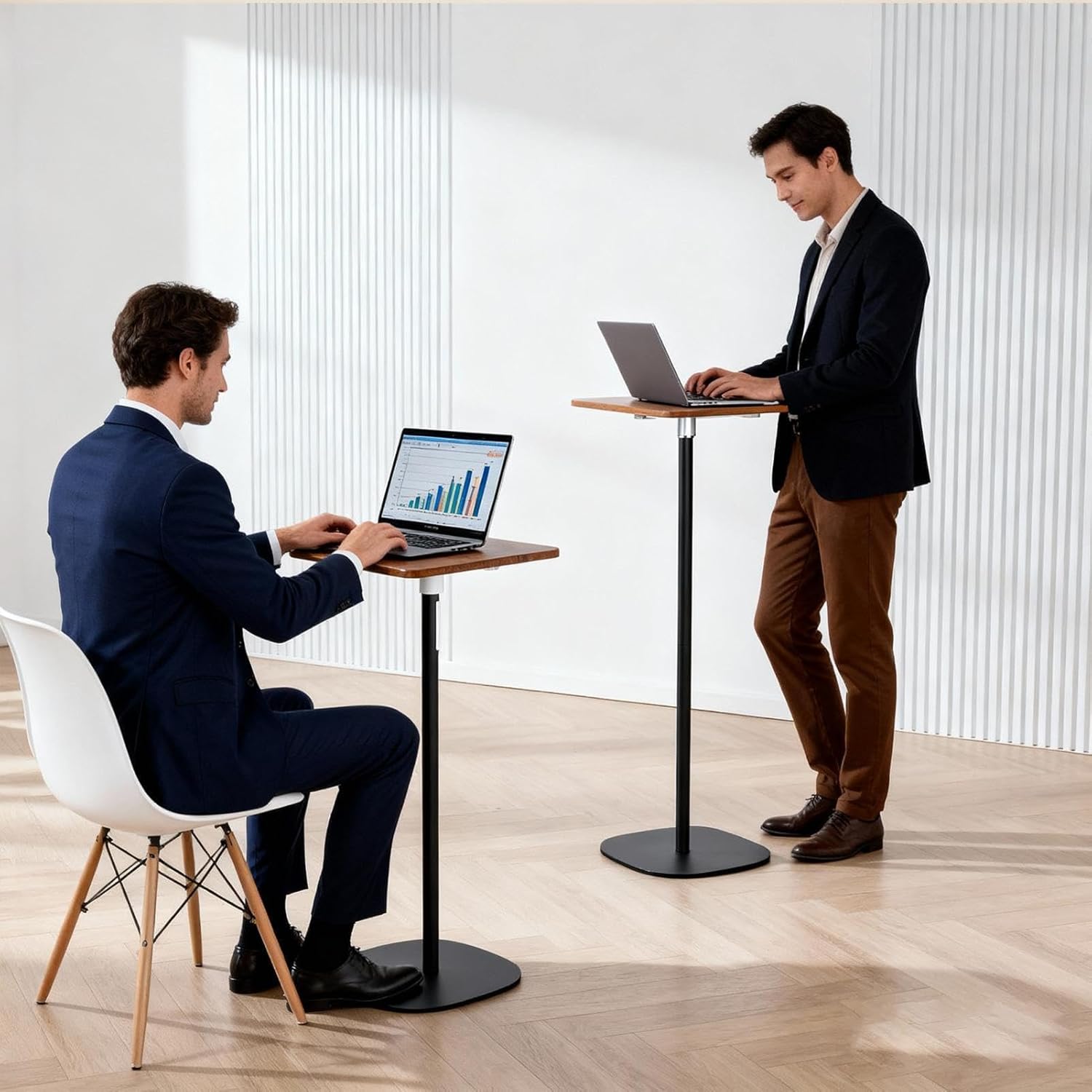 Generisch Stehpult, höhenverstellbar, 18-47 Zoll Laptopständer, mobiler Schreibtisch, verstellbarer Beistelltisch für Studienarbeiten, Schreibtisch, mobiler Stehtisch für Schule, Büro, Kirche – Bild 2