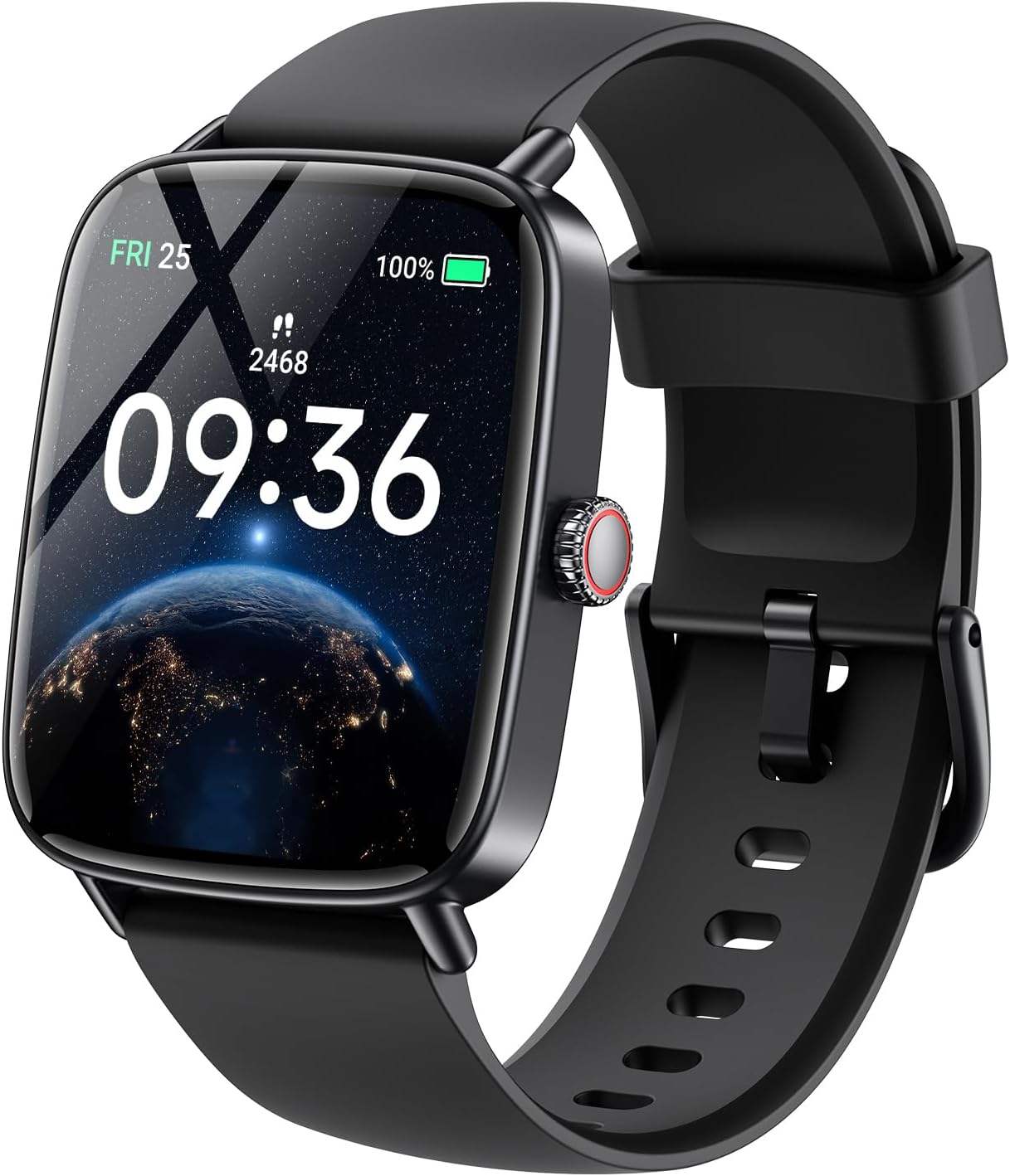 Gydom Herren Smartwatch mit Telefonfunktion 1,85 Zoll HD 2 Armbänder Fitnessuhr Fitnesstracker Herzfrequenz SpO2 Schlafmonitor IP68 Wasserdicht Sportuhr Schrittzähleruhr für Samsung Android iOS Schwarz – Bild 8