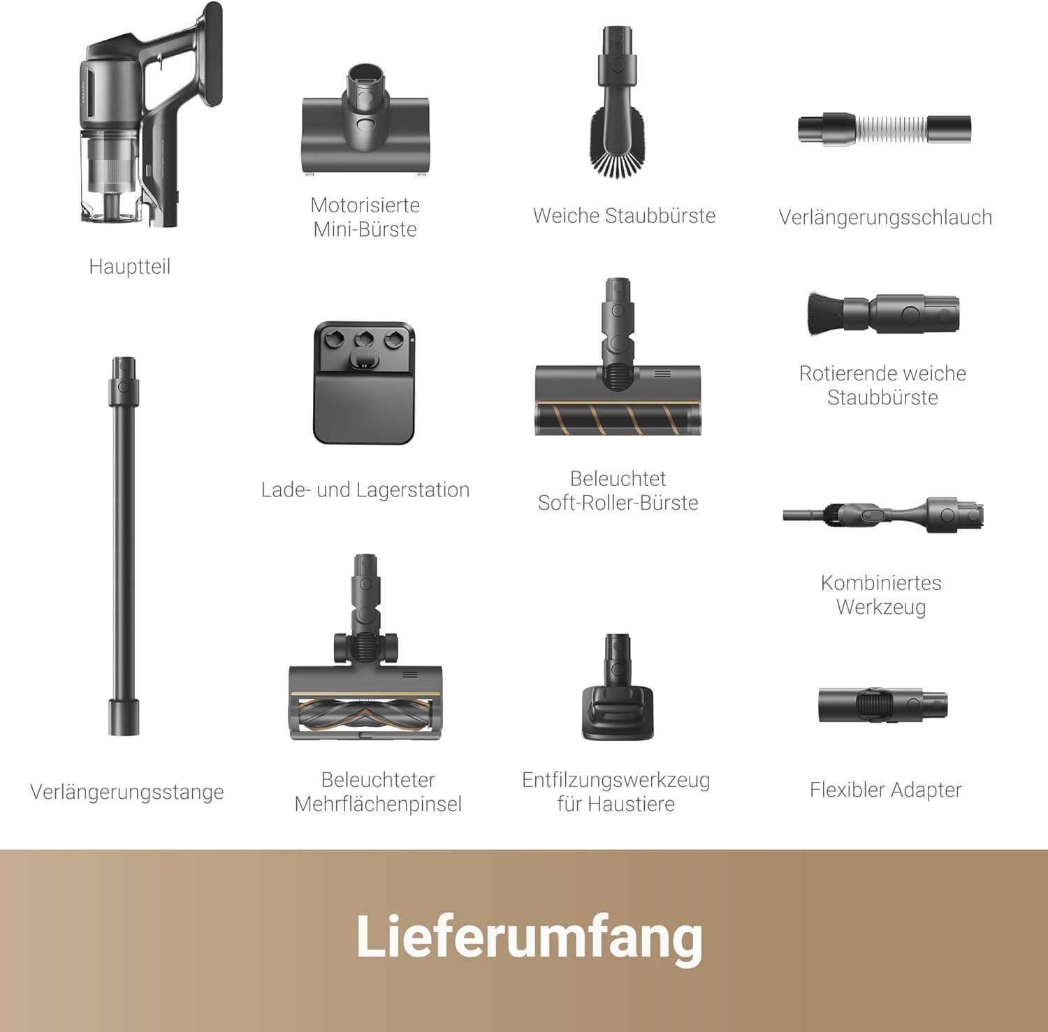 dreame Z30 Akku-Bodenstaubsauger, 28.000 PA/310 AW Saugleistung, 90 Min. maximale Reinigungszeit, Stauberkennungstechnologie, Tierhaarentfernungswerkzeug, Saugleistung für mehrere Oberflächen, Schmutzerkennung – Bild 9