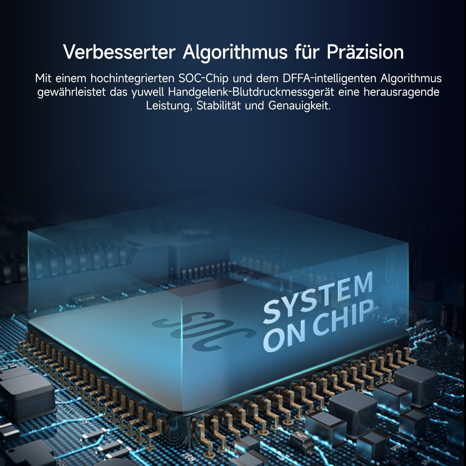 yuwell Wiederaufladbares Handgelenk-Blutdruckmessgerät für den Heimgebrauch, große Blutdruckmanschette, Blutdruckmessgerät mit unregelmäßigem Herzschlag, inklusive Reiseetui und USB-Kabel (YE8800CR) – Bild 2