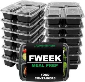 25 Stück 3-Fach-Meal-Prep-Behälte...