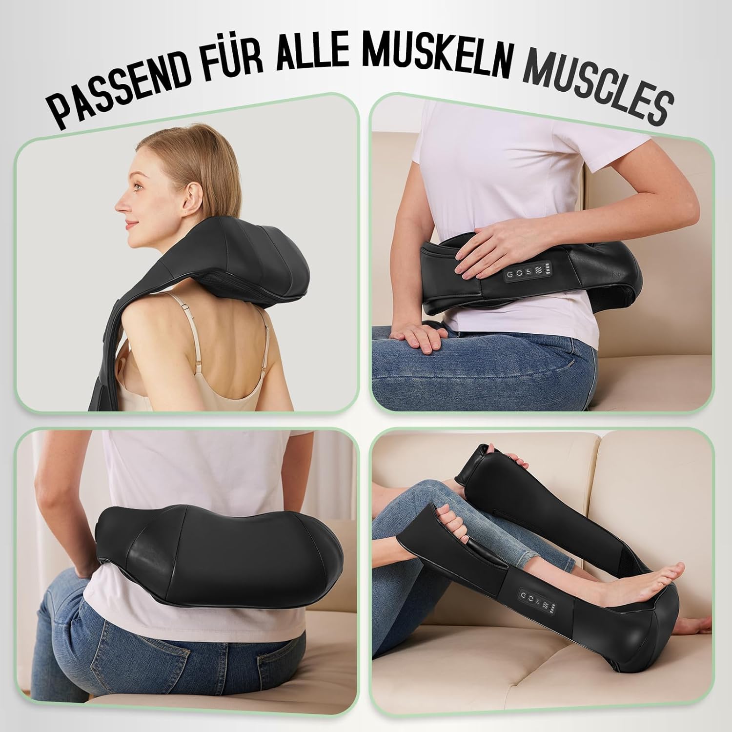 AERLANG 2026 Kabelloses Nackenmassagegerät mit Wärme, Shiatsu-Massagegerät 3D-Tiefenmassage, geeignet zum Massieren von Nacken, Schultern, Rücken usw., bestes Geschenk – Bild 5