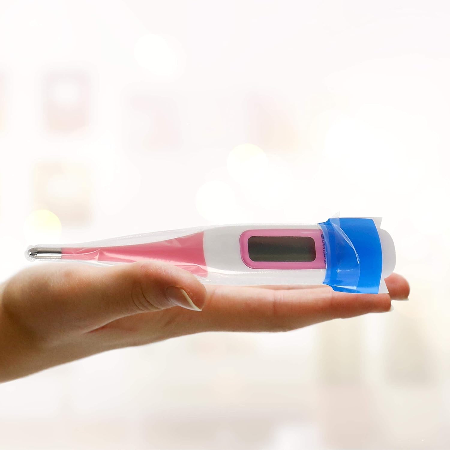 Lantelme 4298 Hygienehüllen für Fieberthermometer ohne Gleitmittel, für Erwachsene/Baby, Thermometer-Schutzhüllen, 100 Stück – Bild 3