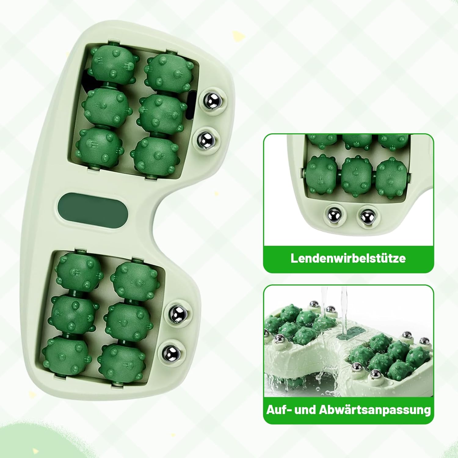 Fußmassageroller, grüner therapeutischer Faszienroller für Fußmassage, Fersensporn-Massagegerät und Faszienrollerfuß, ideal für Fußpflege und Entspannung – Bild 3
