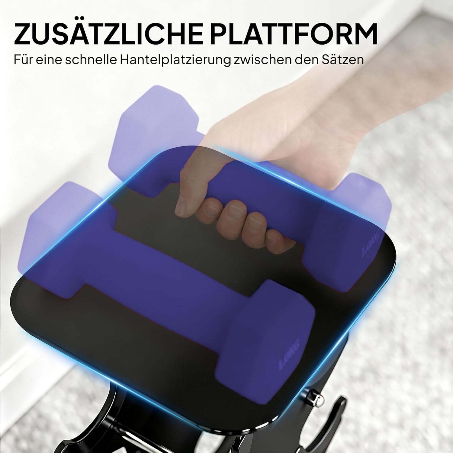 SPORTNOW Hanteln Set 4 Paar Kurzhanteln mit Aufbewahrungsständer, rutschfeste Griffe, Hexagon Hantelset Kurzhantel Set für Heimtraining, Fitnessstudio – Bild 6