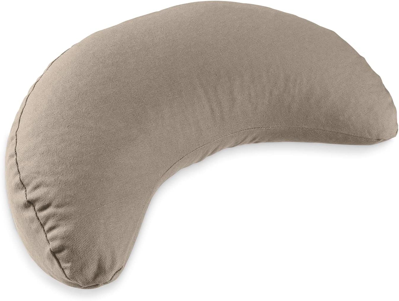 Lotuscrafts Yogakissen Half Moon Shanti – Halbmondkissen – Meditationskissen mit Bezug aus 100 % Baumwolle – Yoga-Sitzkissen halbmondförmig mit Dinkelfüllung – GOTS-zertifiziert