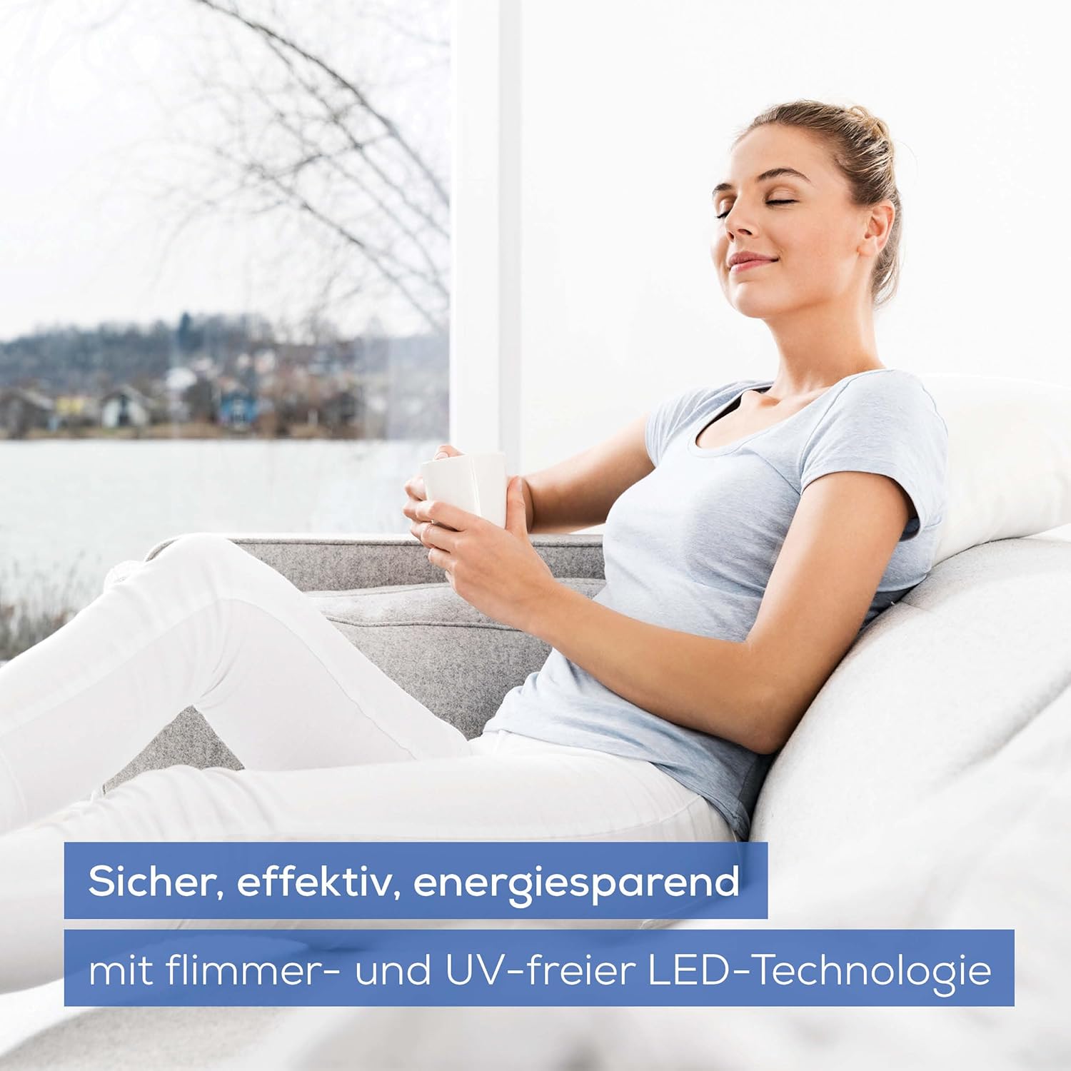 Beurer TL 80 Tageslichtsimulation, Tageslichtlampe mit stufenloser Neigungsverstellung – Bild 5