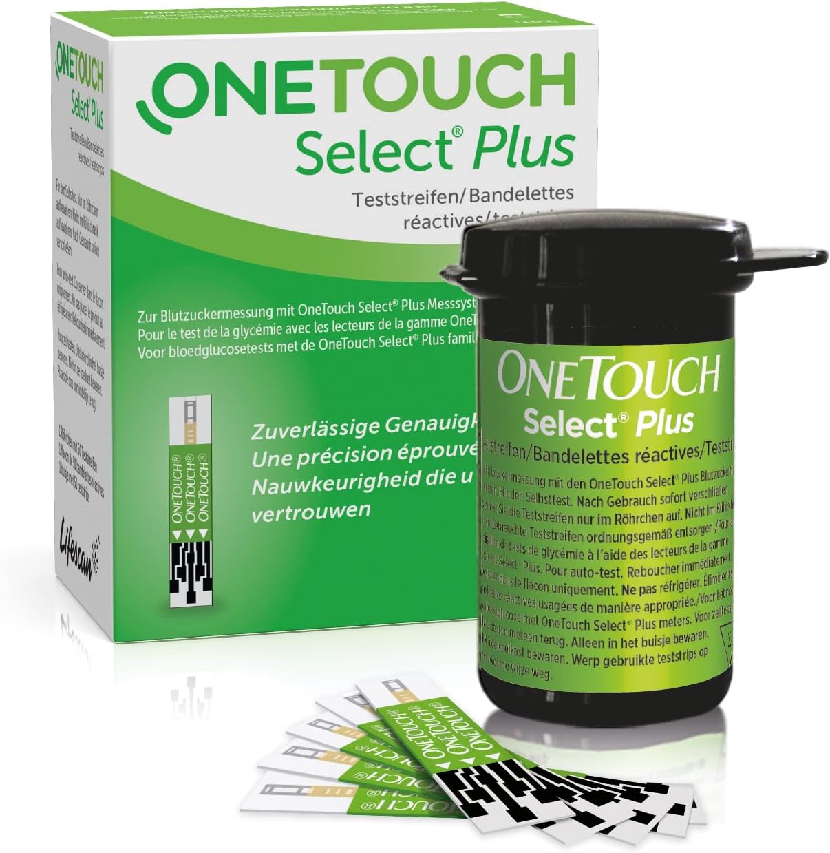 OneTouch Select Plus Teststreifen, 1x50 Stück: passende Blutzucker-Teststreifen für das OneTouch Select Plus Messgerät zur Blutzuckermessung