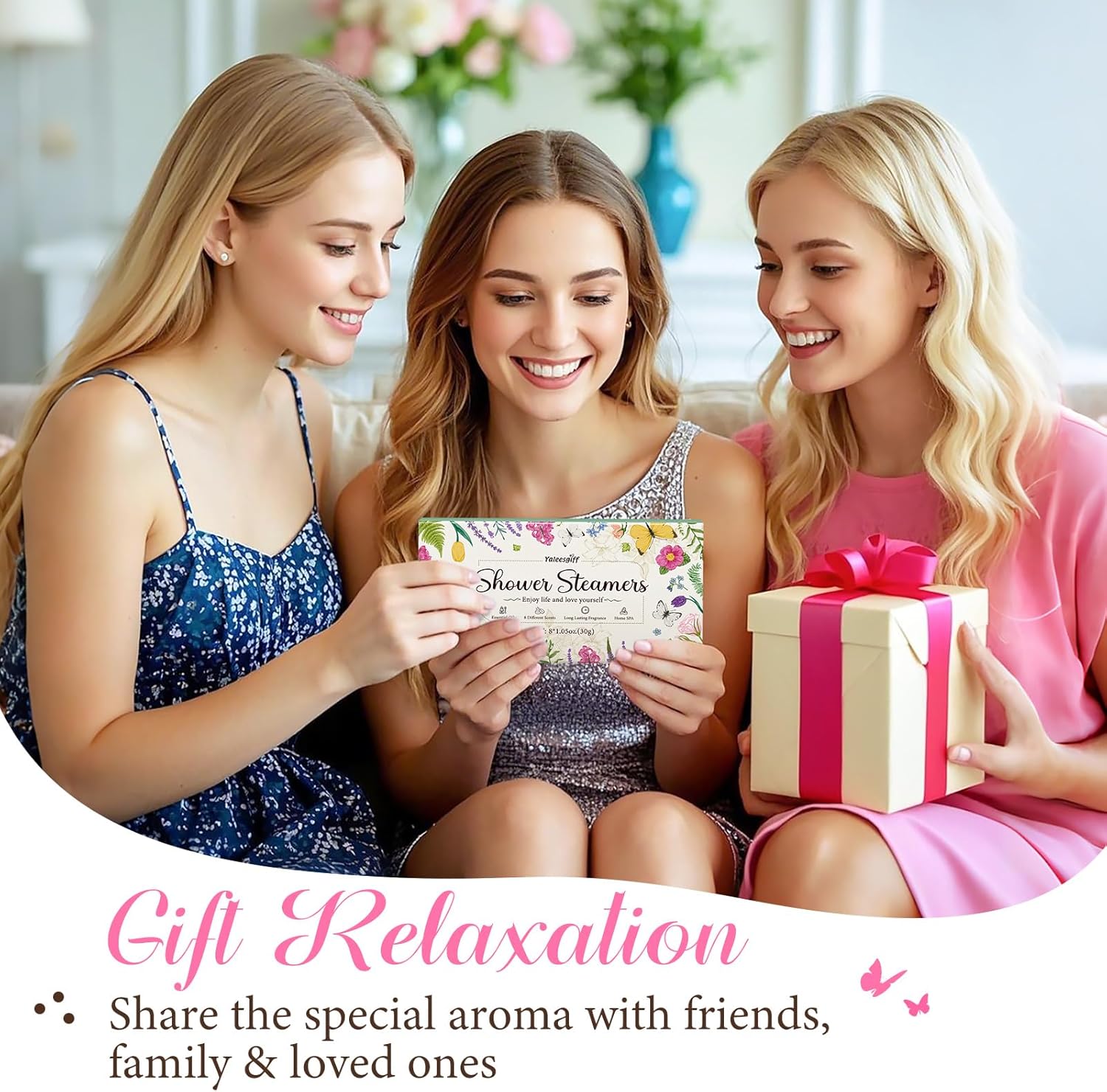 Geschenke für Frauen, Badebomben, Aromatherapie, Geburtstagsgeschenke für Frauen, Duschdampfer, Home SPA, natürliches ätherisches Öl für Muttertag, Geschenk für Mama (8 Stück) – Bild 2