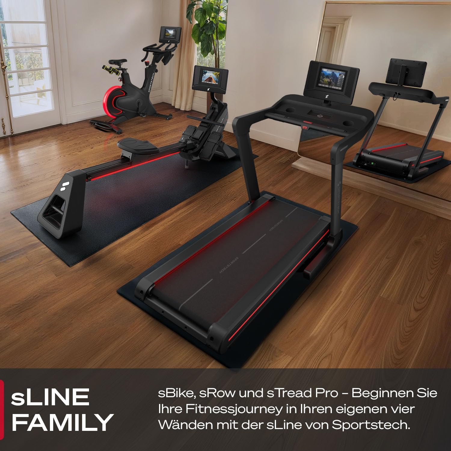 Sportstech Heimtrainer + 10,1" Touch Display - Deutsche Qualitätsmarke - APP mit Live Workouts & Kursen Fitnessbike mit patentierter LED Technologie, Ergometer, sBike – Bild 8
