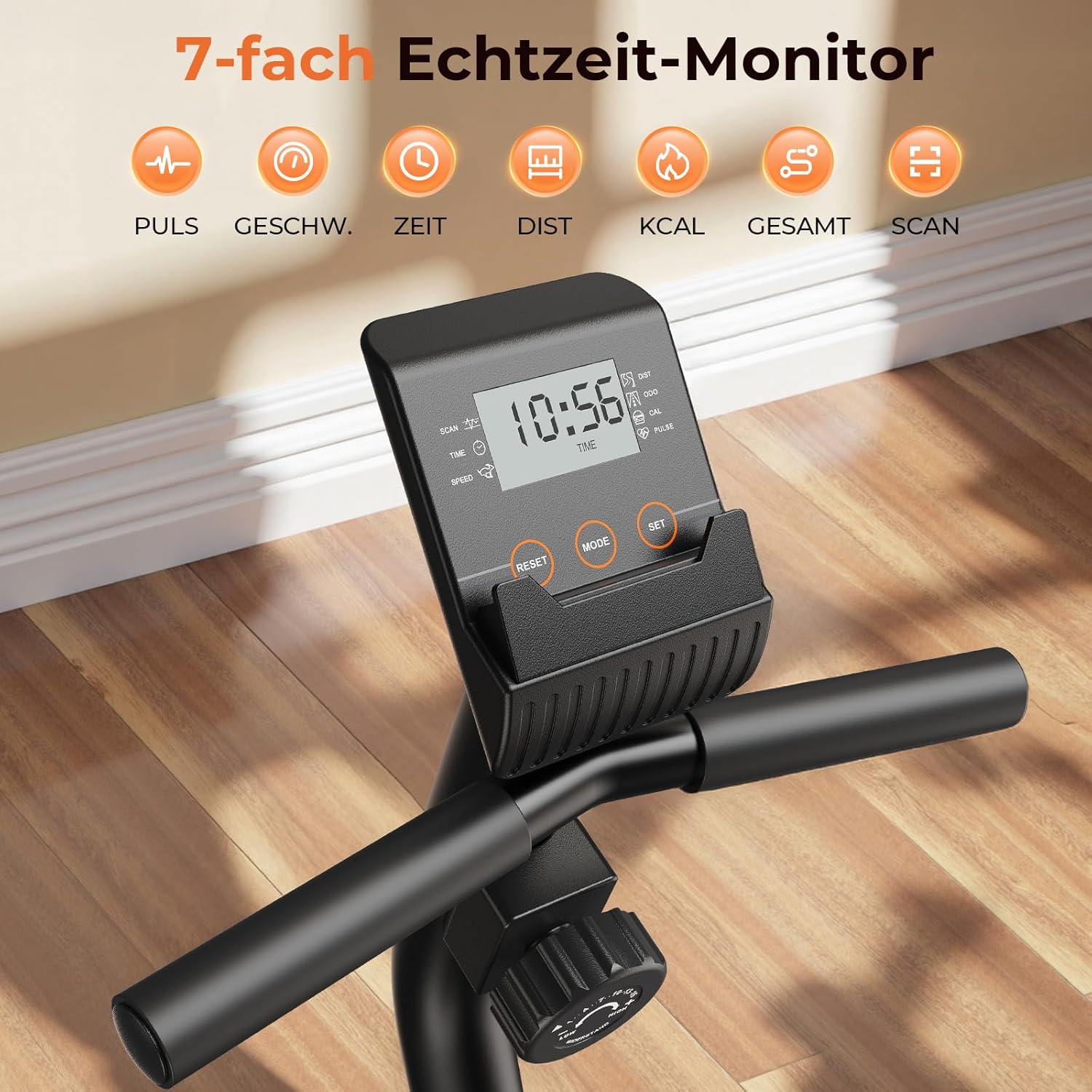 YOSUDA Liegeergometer Testsieger, 16 Widerstufen, Magnetbremse, Leise Liegerad Heimtrainer, verstellbarer Sitz, einfache Montage, LCD-Display und Pulssensoren, 160kg, Heimtrainer Fahrrad für Zuhause – Bild 7