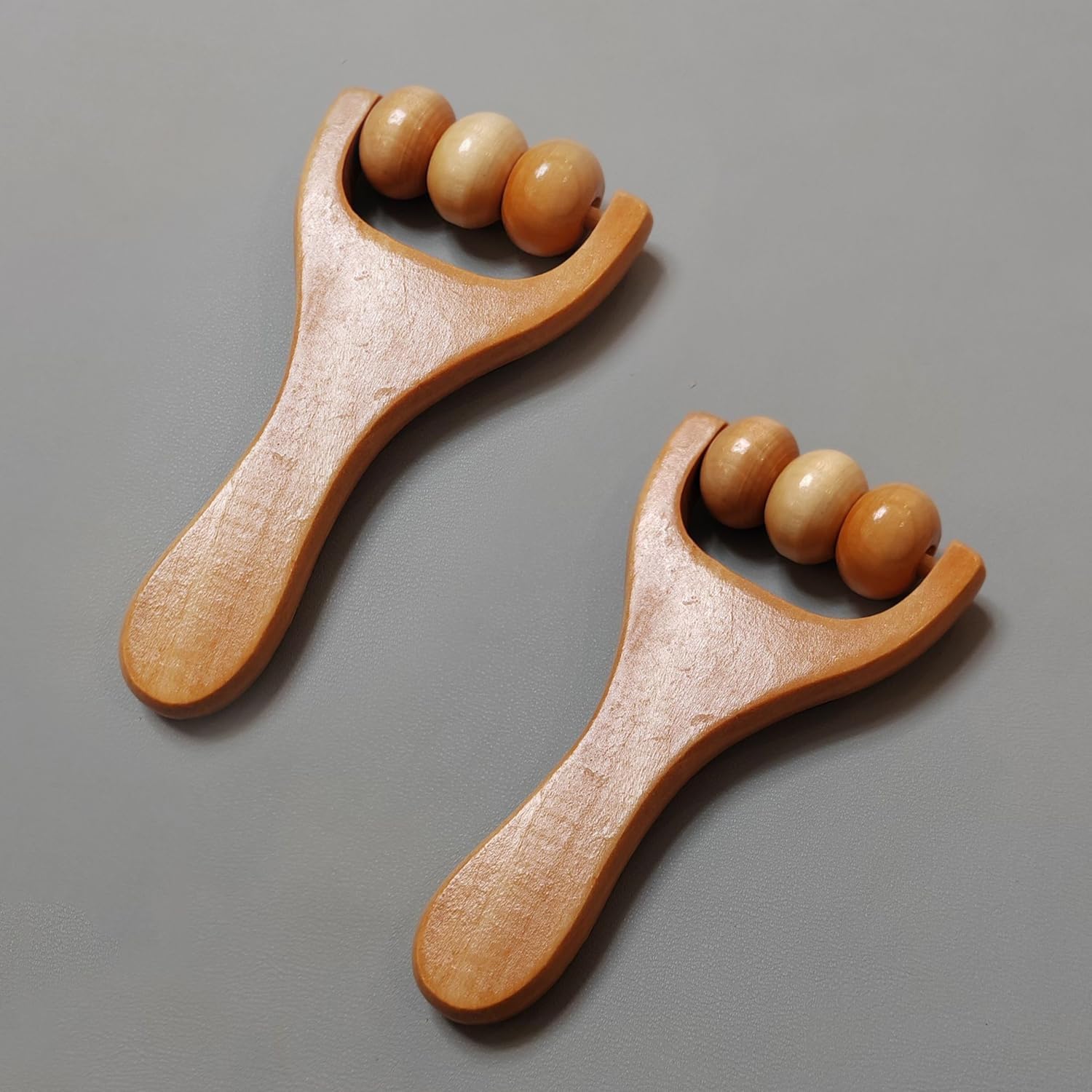 2 Stück Rollenmassagegerät, Holzrollerballmassagegerät, Beinmuskel-Entspannungsgerät, Muskelmassagegerät, geeignet für Männer und Frauen Erwachsene – Bild 6