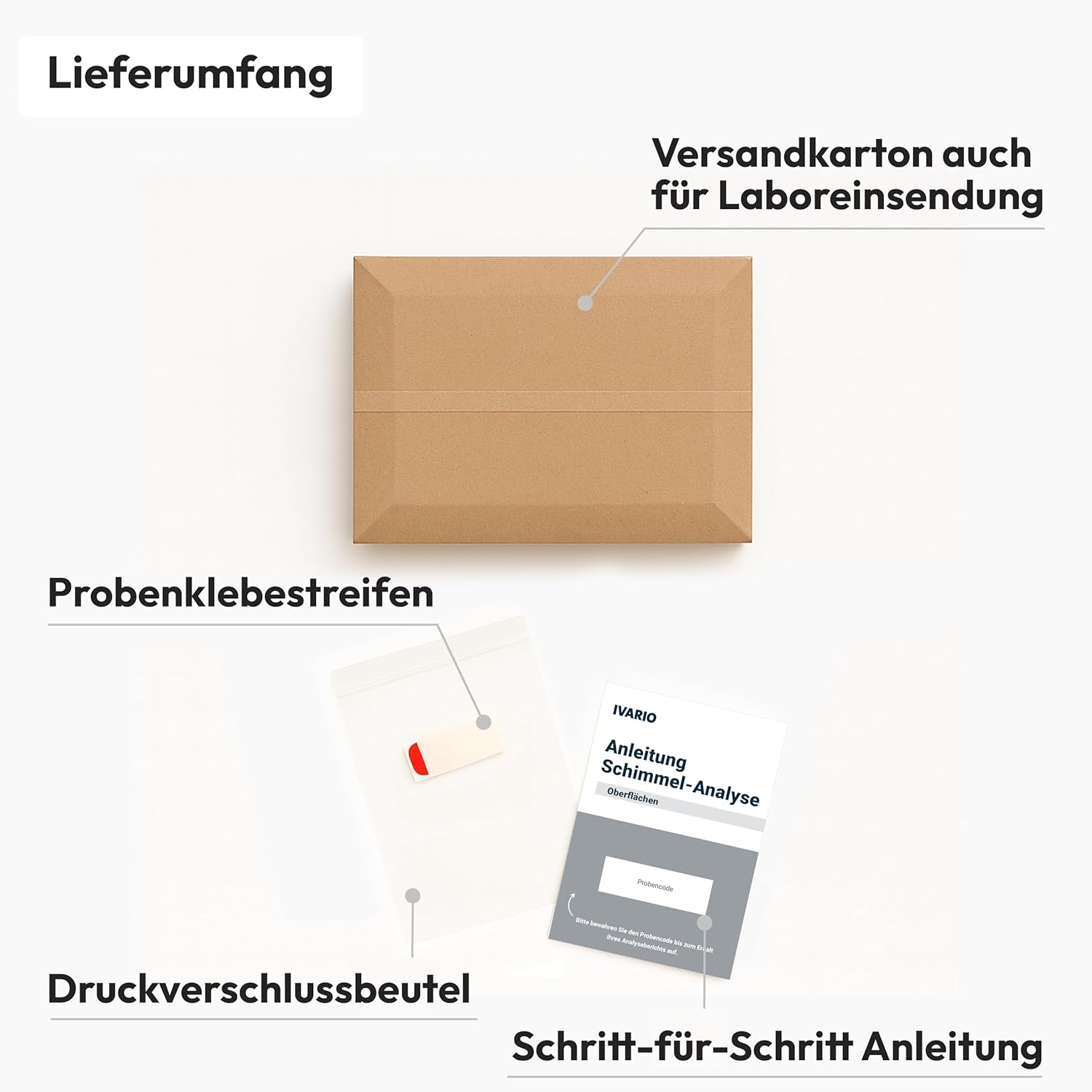 IVARIO Schimmeltest für Oberflächen im Haushalt, Fenster und Wände, detaillierte Schimmelanalyse für die häufigsten Schimmelarten vom akkreditierten Labor – Bild 5