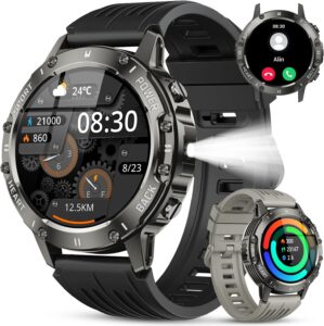 Militär-Smartwatch Herren-Fitnessu...