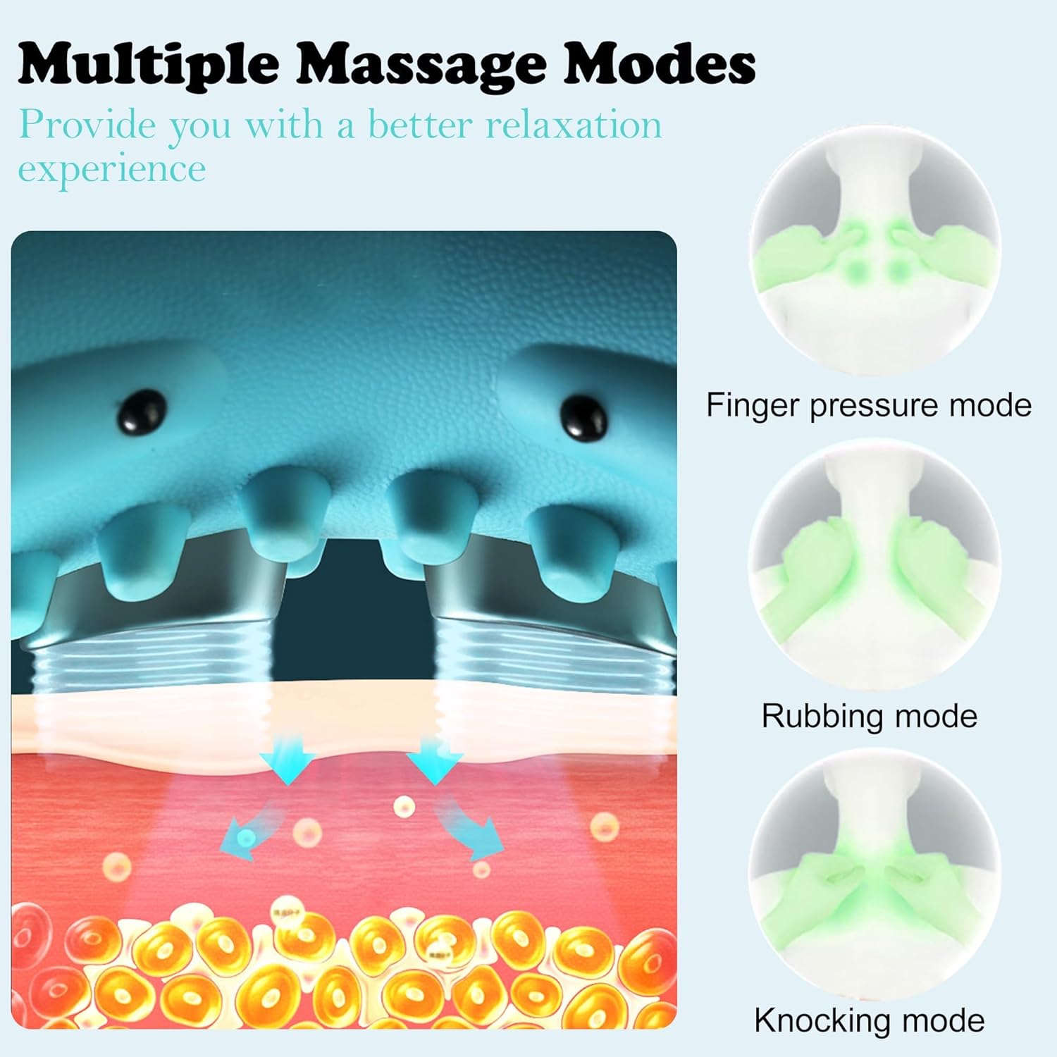 Nackenmassagegerät mit Wärme, kabellose elektrische Nackenmassage mit Heizfunktion, ausgestattet mit sechs Stufen zur Intensitätsregulierung, lindert Nackenverspannungen, ideal für Büroangestellte – Bild 5