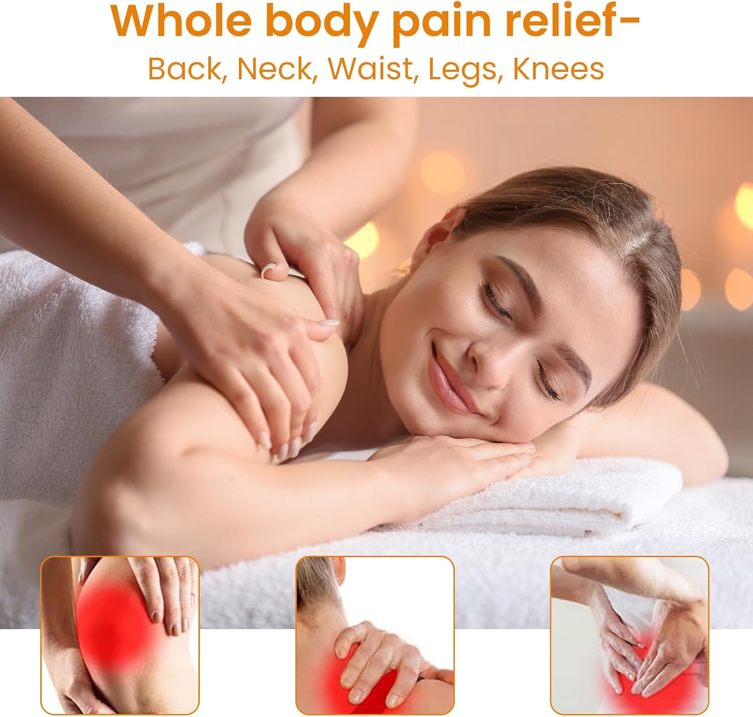 Rückenmassage, Massagerolle Rücken mit Griff, Massagerolle Holz, Faszienrolle Holz für Nacken, Beine, Rücken, Körper (110 x 7,5 cm) – Bild 7