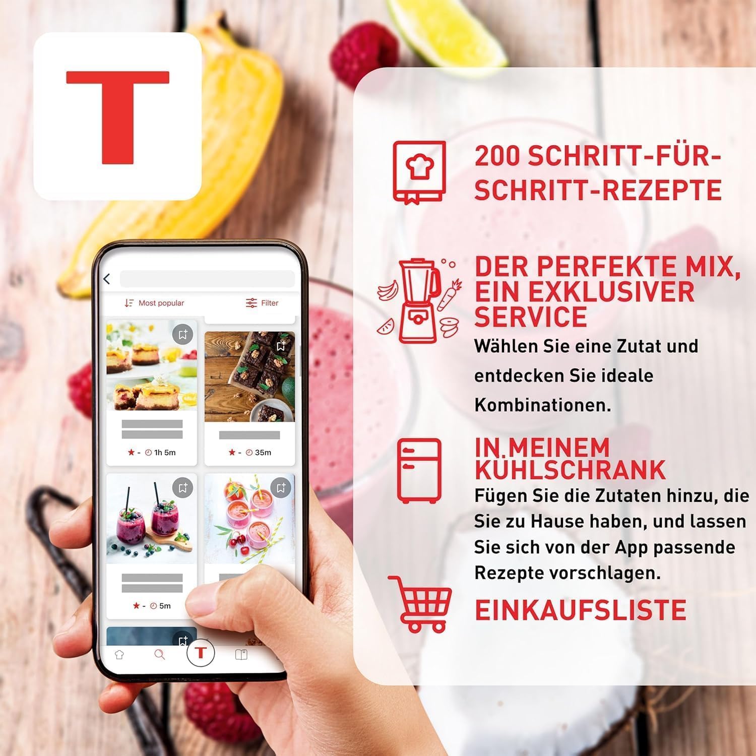 Tefal PerfectMix Essential BL771BF0 Hochgeschwindigkeitsmixer, stufenlos einstellbare Geschwindigkeit, Pulse-Funktion, abnehmbare Powelix-Klingen, hitzebeständiger 2-Liter-Glasbehälter, 1200 W, Grau – Bild 10
