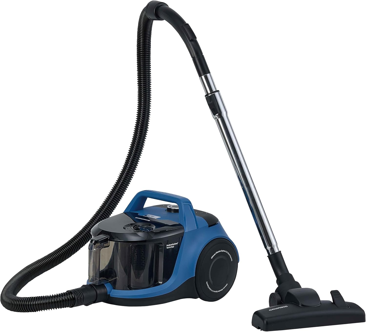 Grundig VCC 6570 Beutelloser Staubsauger, 3,4 l Staubbehälter, 890 W, HEPA H13 Filter & 7,7 m Aktionsradius, hygienisch & komfortabel, Blau/Schwarz – Bild 2