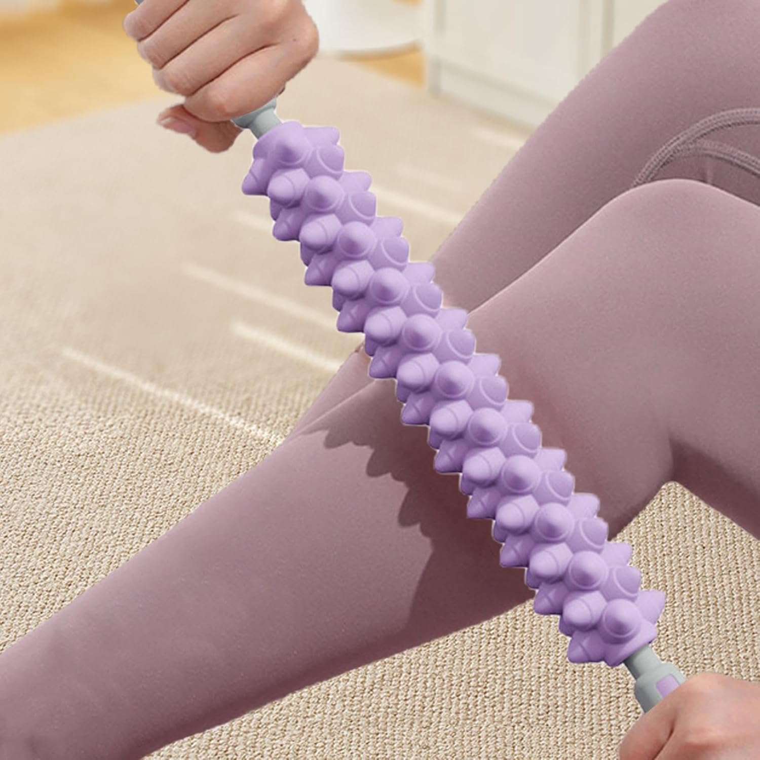 Massagestab – Manuelles Muskelroller-Werkzeug, Ergonomisches Entspannungsgerät | Ganzkörper-Entlastungsgerät, Tragbares Handmassagegerät, Handkonstruktion Zur Tiefenentlastung Des Gewebes Für Die Erho – Bild 3